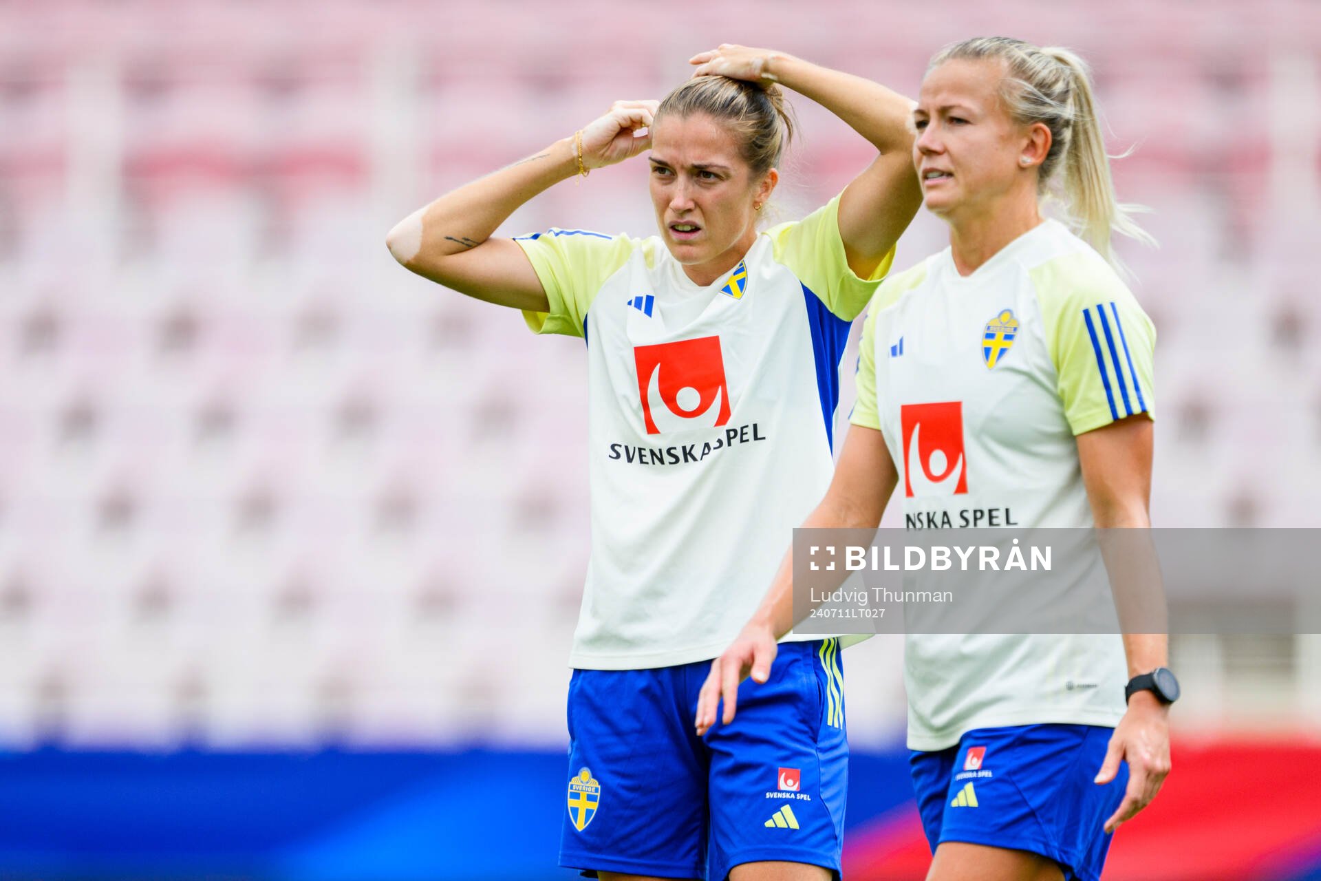 Filippa Angeldahl and Hanna Glas of the Swedish women's