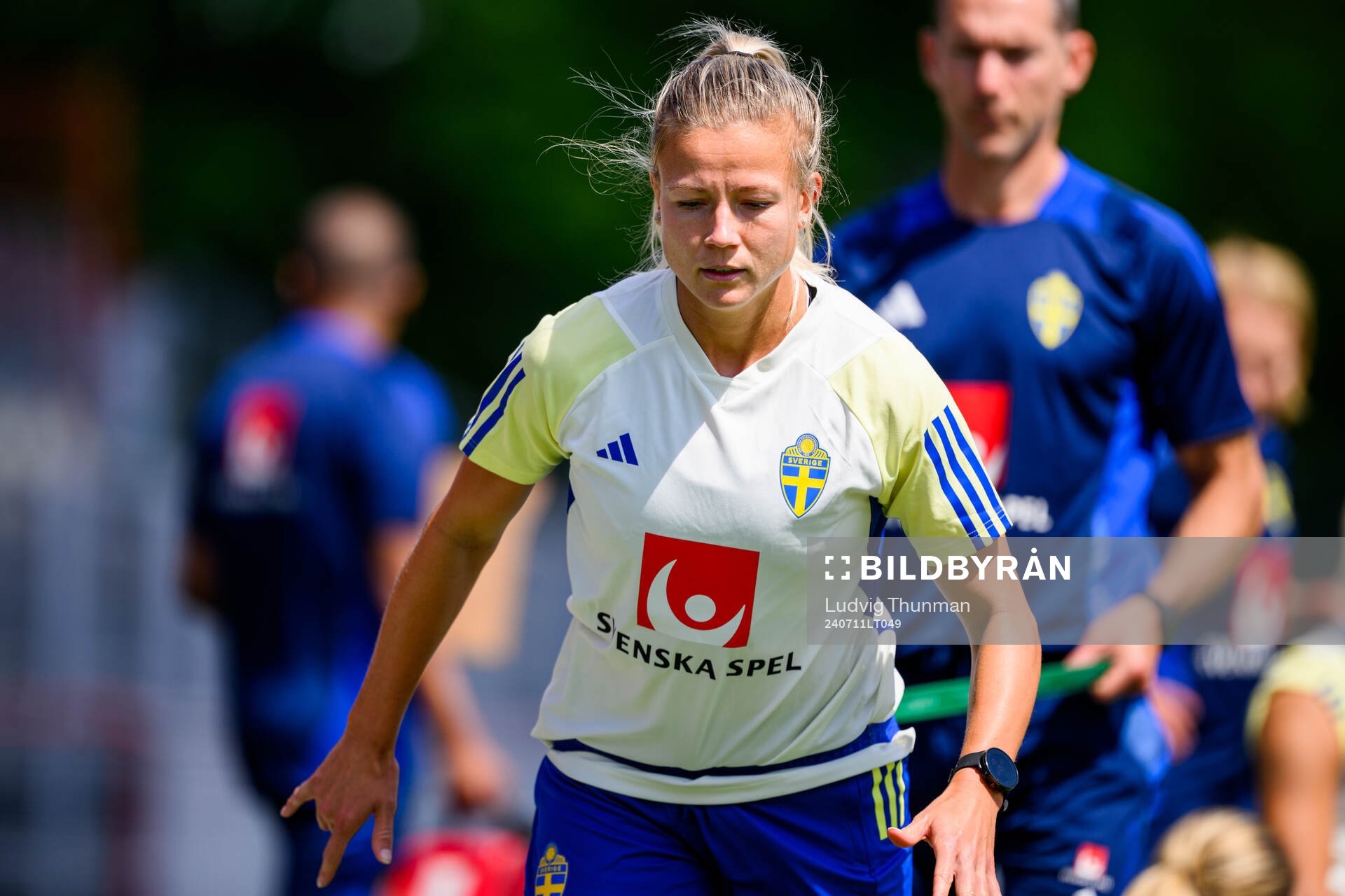 Hanna Glas of the Swedish women's national football team at