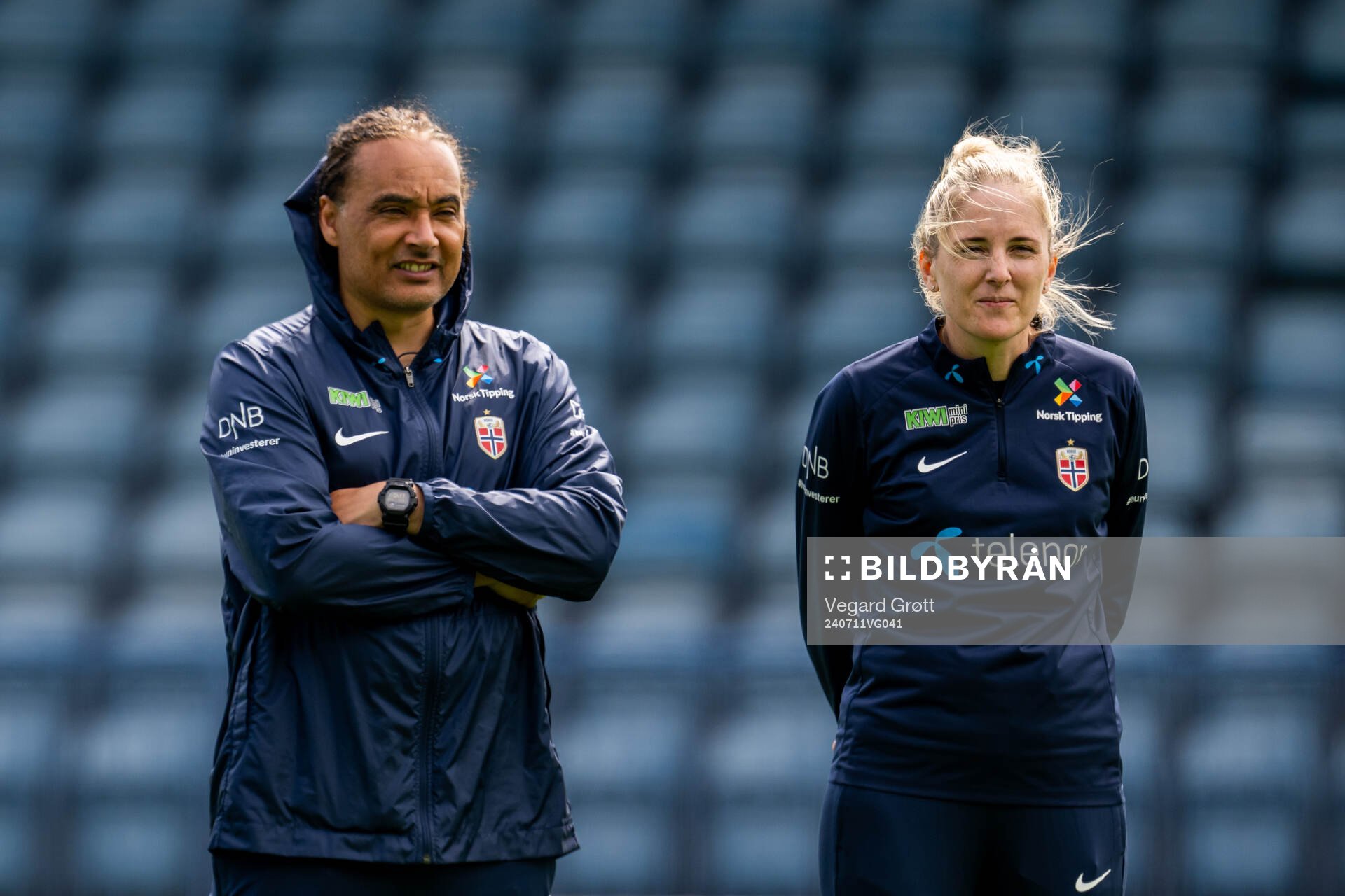 Assistant coach Lee Skyrme and head coach Gemma Grainger of