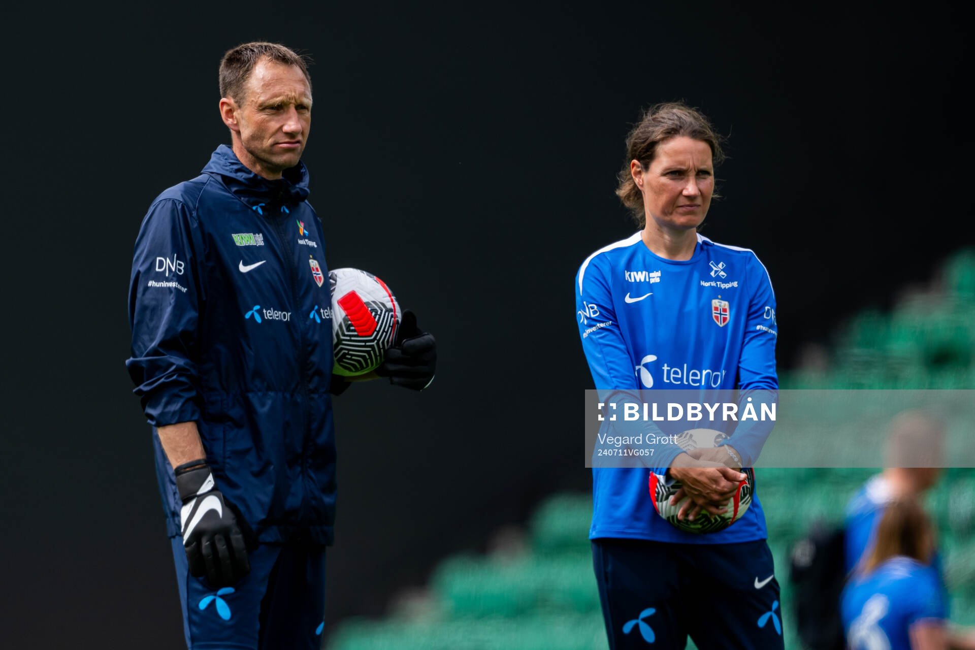Goalkeeper coach Terje Skjeldestad and assistant coach