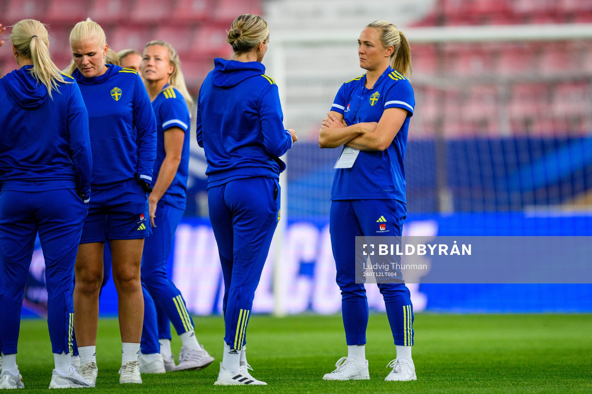Magdalena Eriksson of Sweden walks the pitch