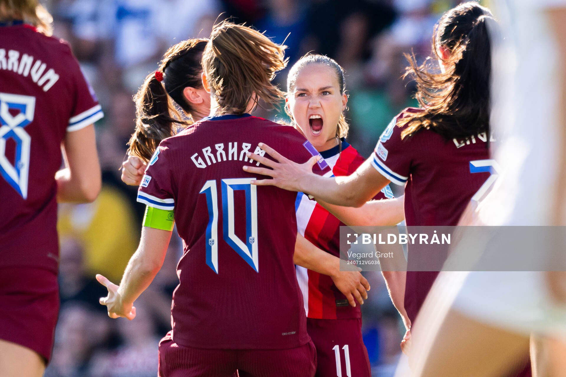 Guro Reiten of Norway celebrates