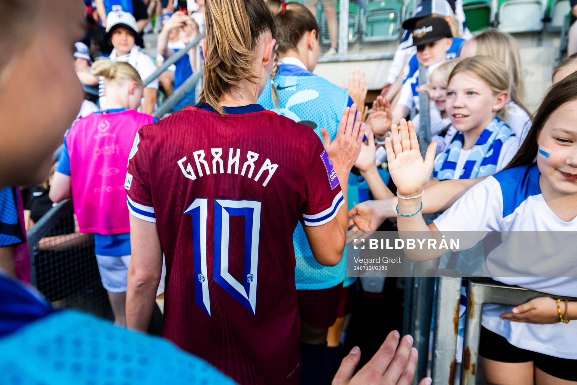 Caroline Graham Hansen of Norway during the UEFA Women's Euro Qualifier football match between Finland and Norway on July 12, 2024 in Åbo.