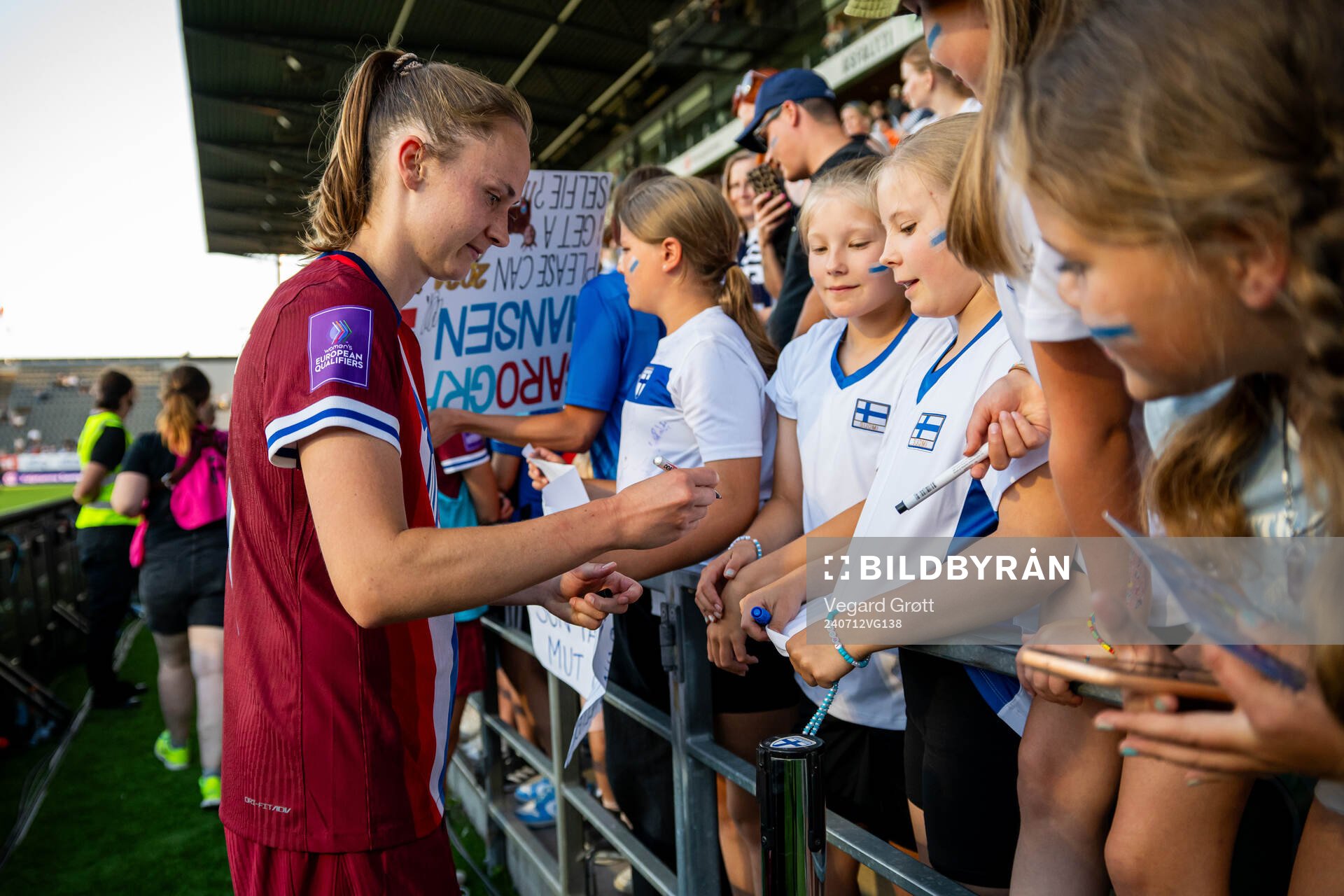 Caroline Graham Hansen of Norway after the UEFA Women's Euro Qualifier football match between Finland and Norway on July 12, 2024 in Åbo.