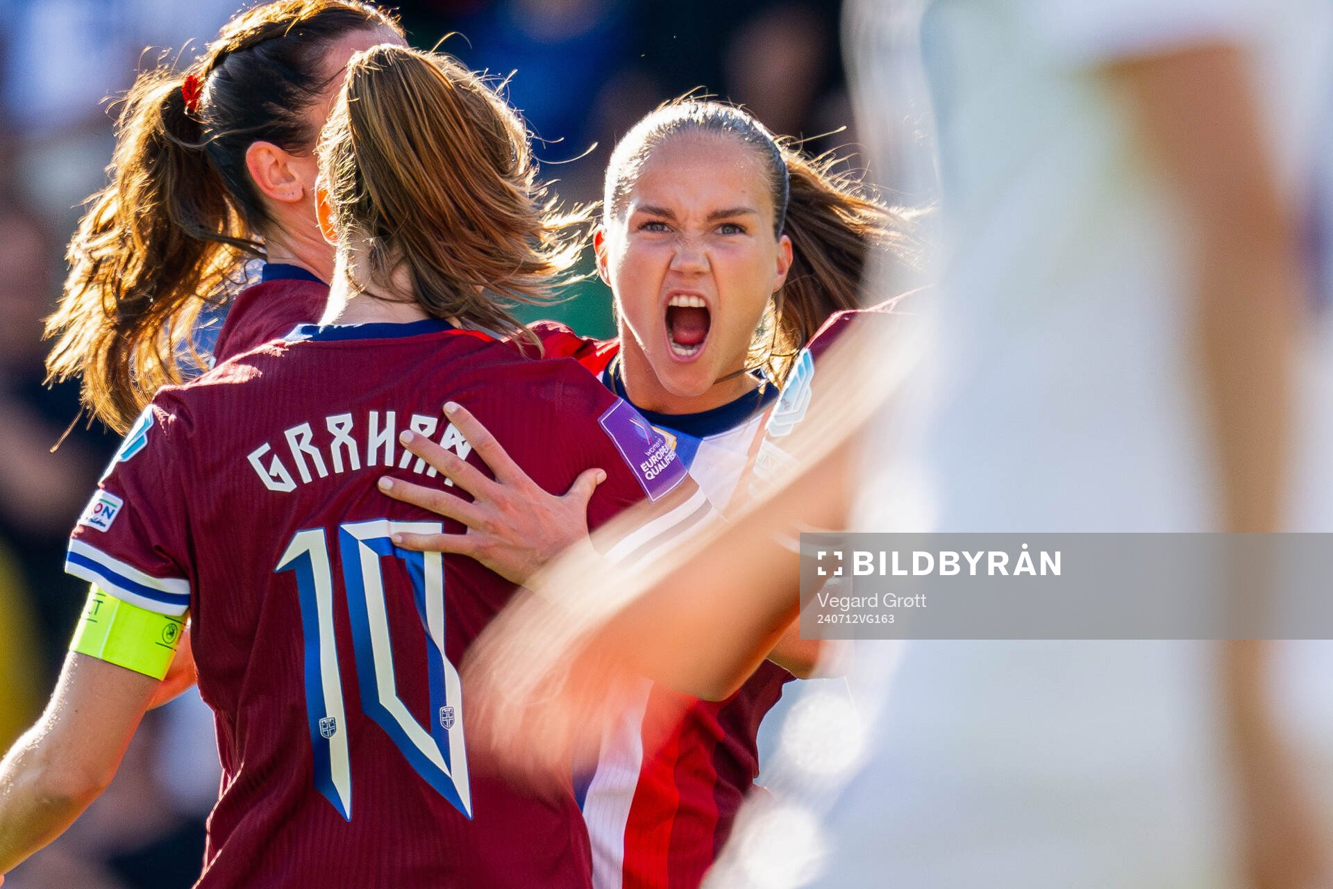 Guro Reiten of Norway celebrates