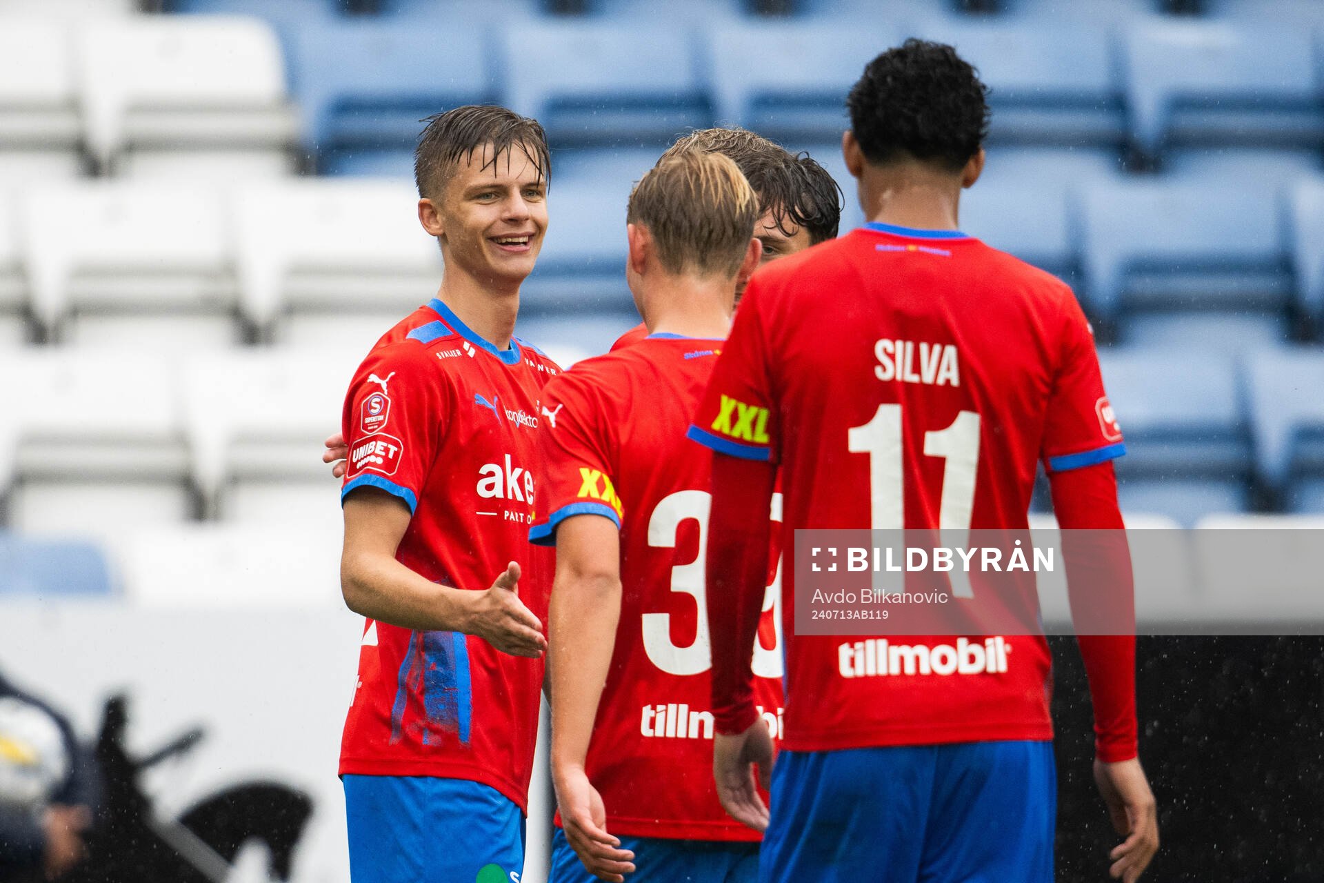 Helsingborgs Adrian Svanbäck jublar