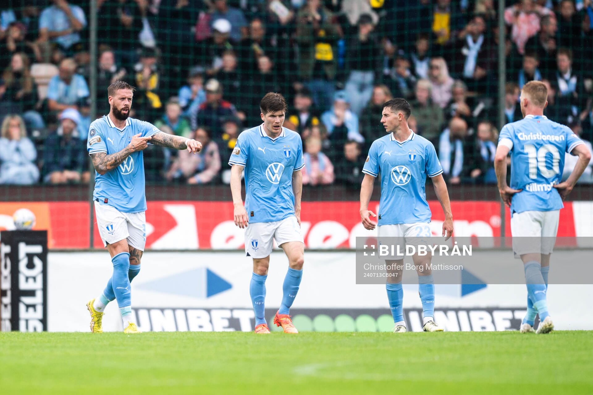 Malmö FFs Pontus Jansson, Oliver Berg, Lasse Berg Johnsen