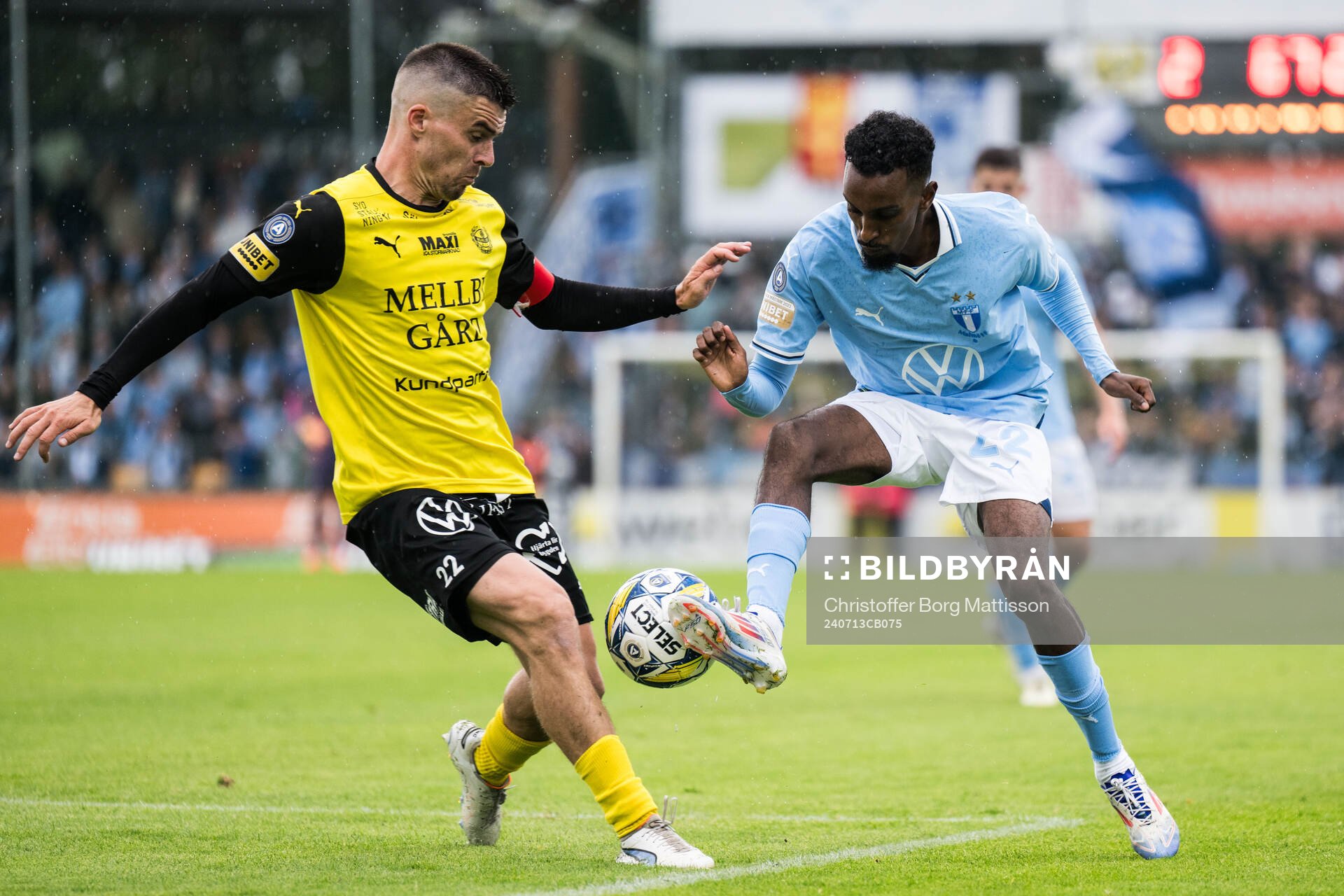 Mjällbys Jesper Gustavsson och Malmö FFs Taha Ali