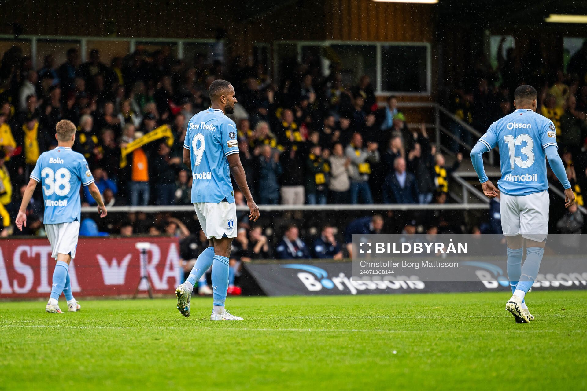 Malmö FFs Hugo Bolin, Isaac Kiese Thelin och Martin Olsson