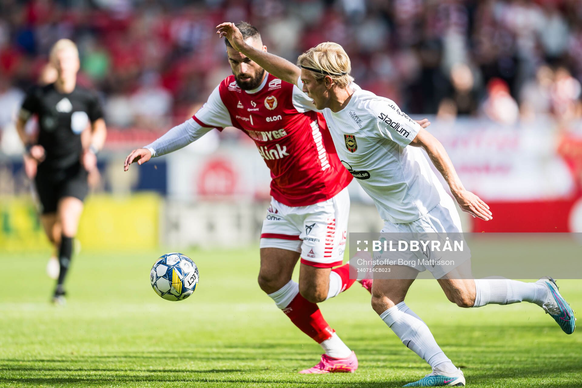 Kalmars Dino Islamovic och Brommapojkarnas Alexander Jensen