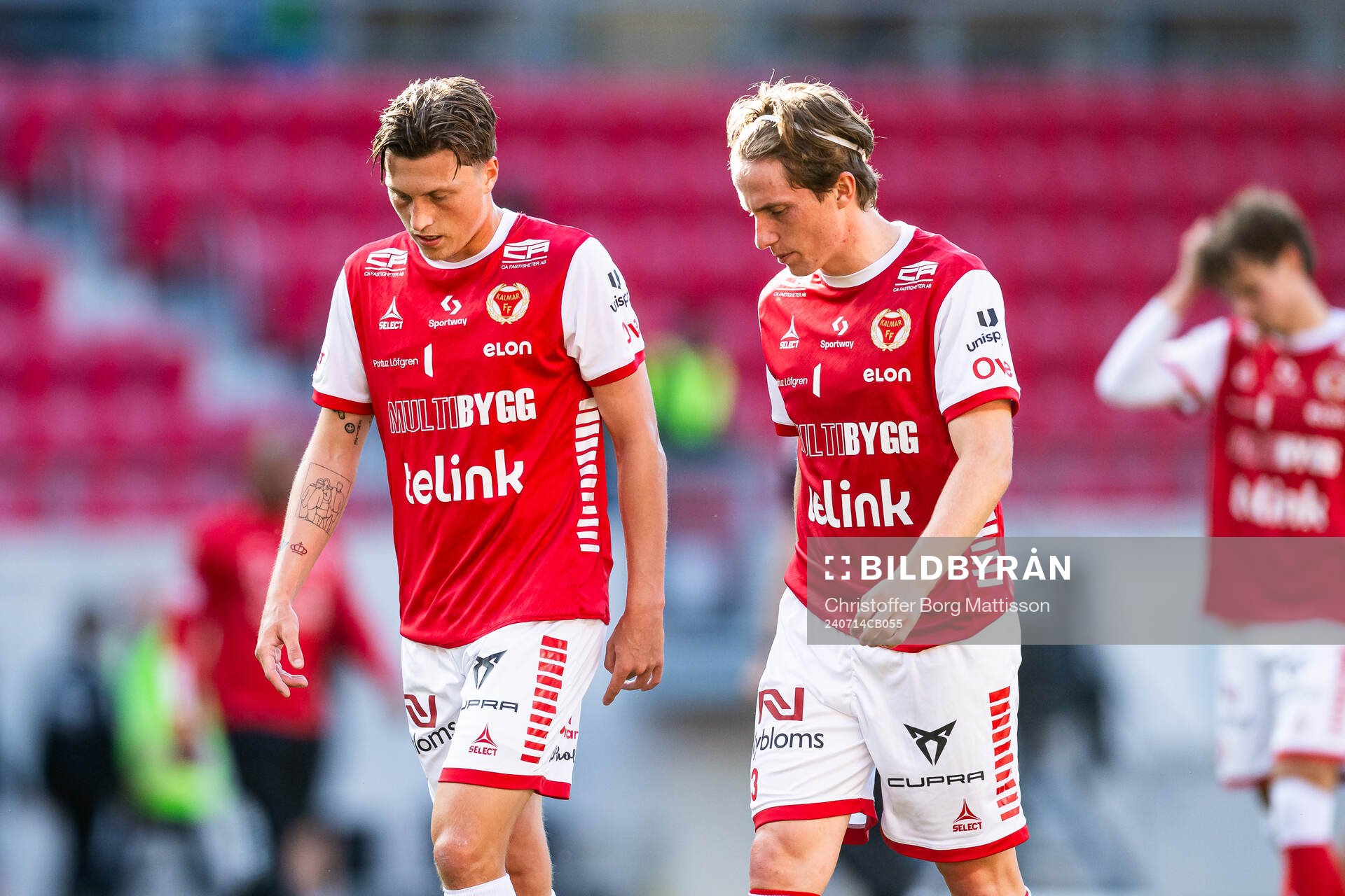 Kalmars Kevin Jensen och Johan Karlsson deppar