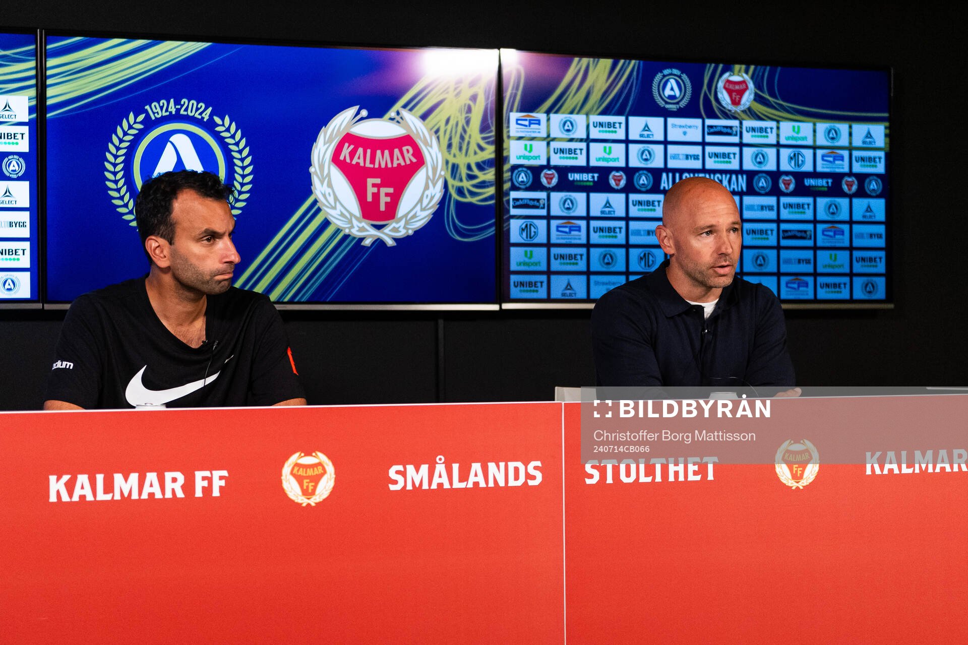 Brommapojkarnas tränare Andreas Engelmark och Kalmars