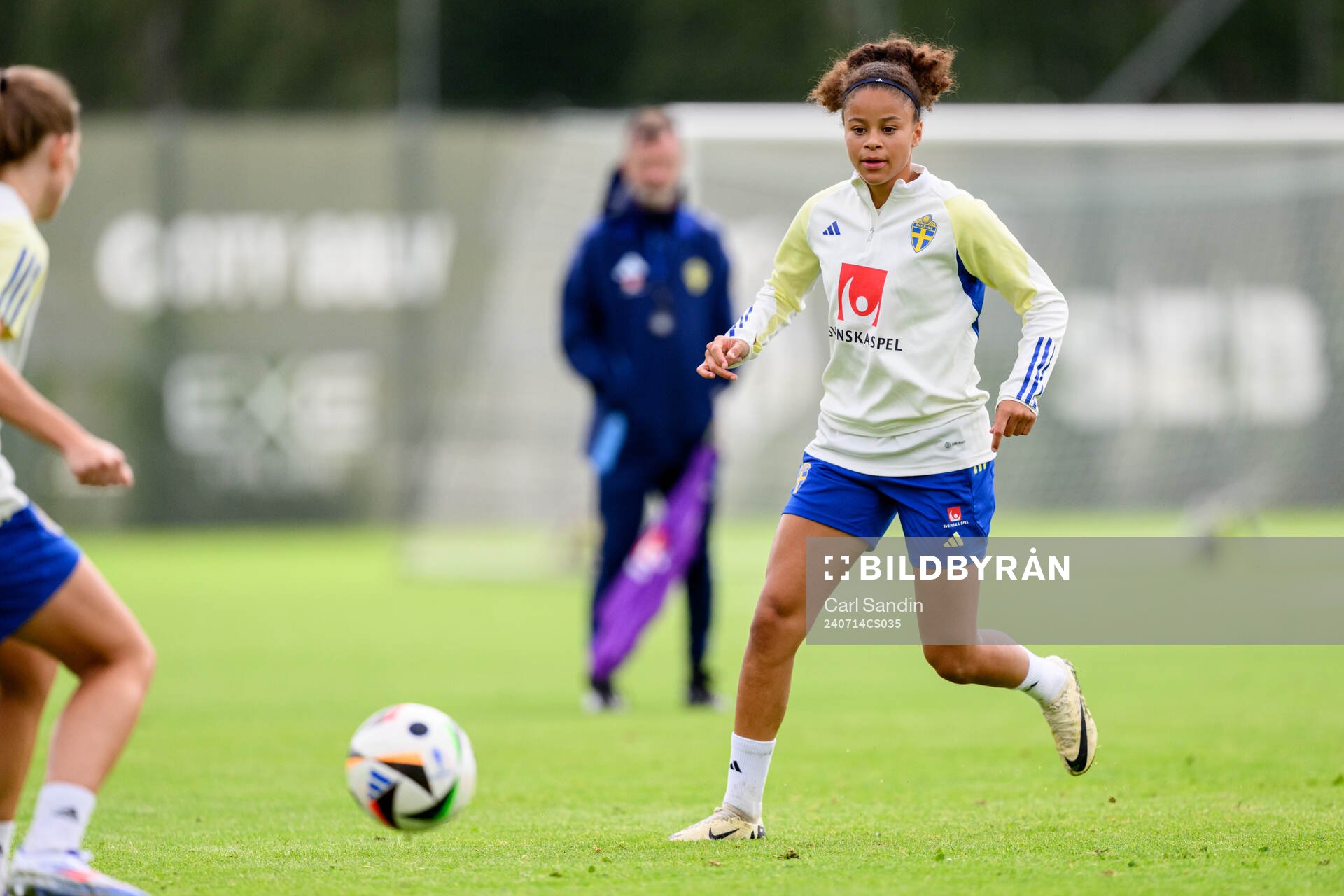Felicia Schröder during a training session with the Swedish Women’s national football team on July 14, 2024 in Gothenburg. 