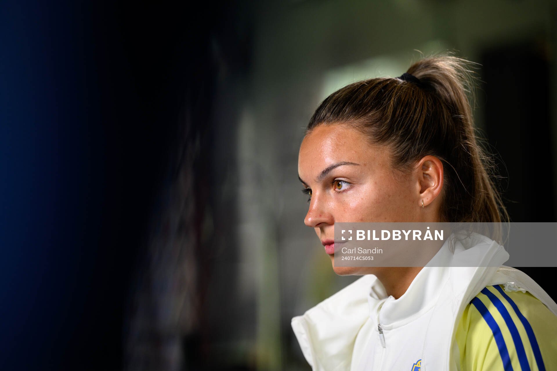 Johanna Rytting Kaneryd is being interviewed