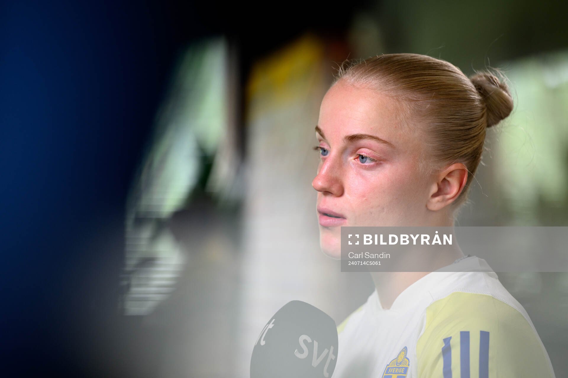 Anna Sandberg is being interviewed