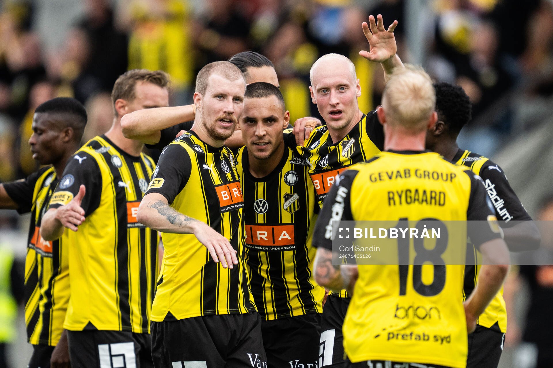 Häckens Simon Gustafson, Ali Youssef och Valgeir Lunddal