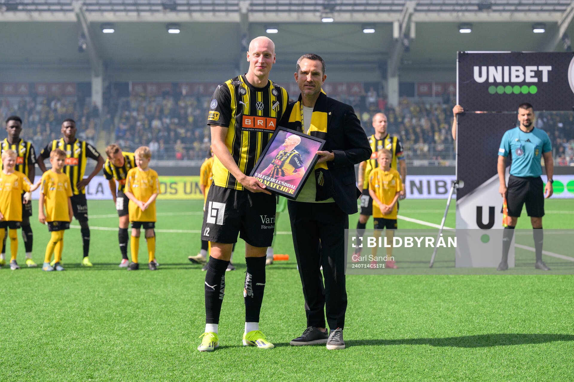 Häckens Valgeir Lunddal hyllas för 100 matcher av