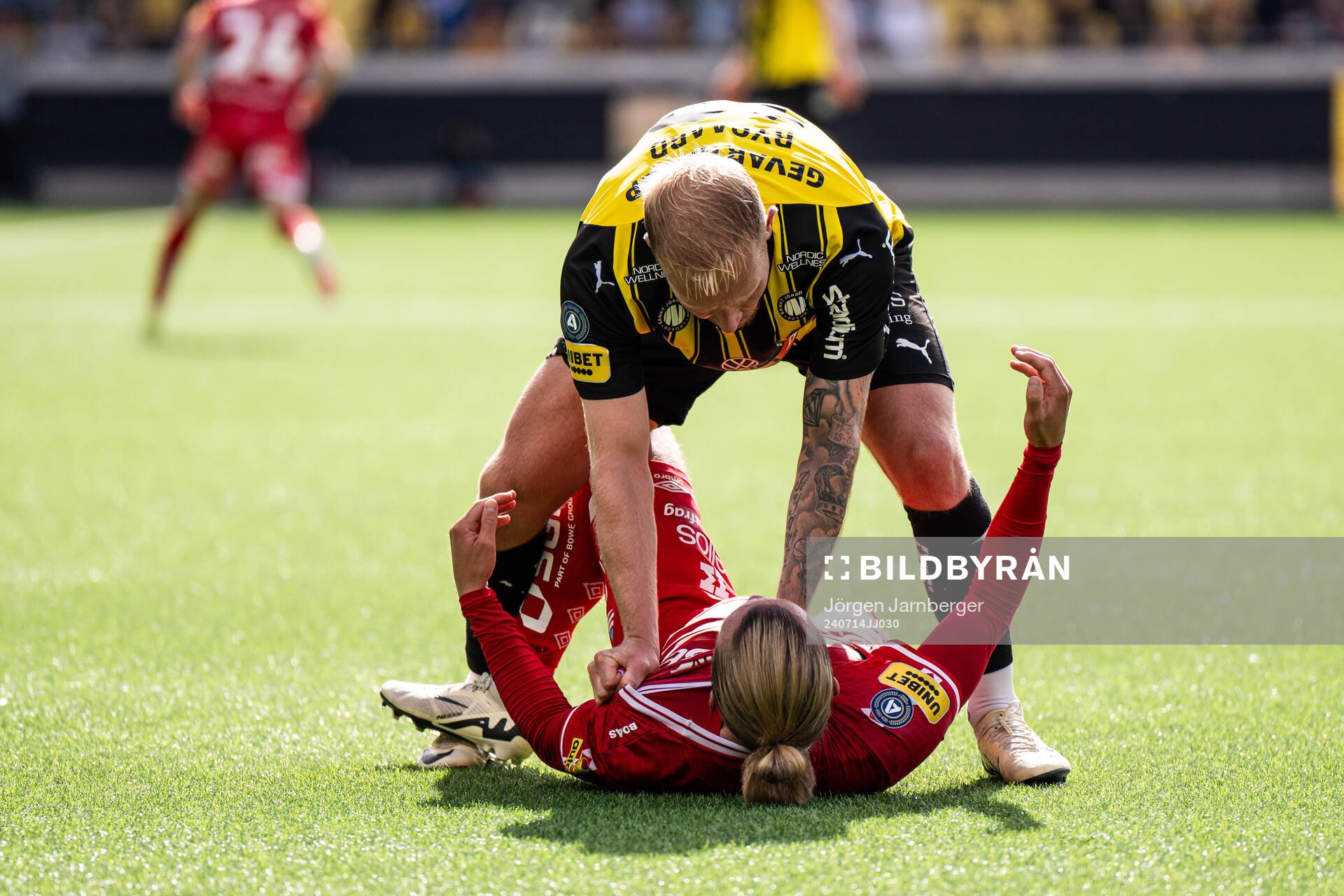 Häckens Mikkel Rygaard Jensen och Elfsborgs Niklas Hult