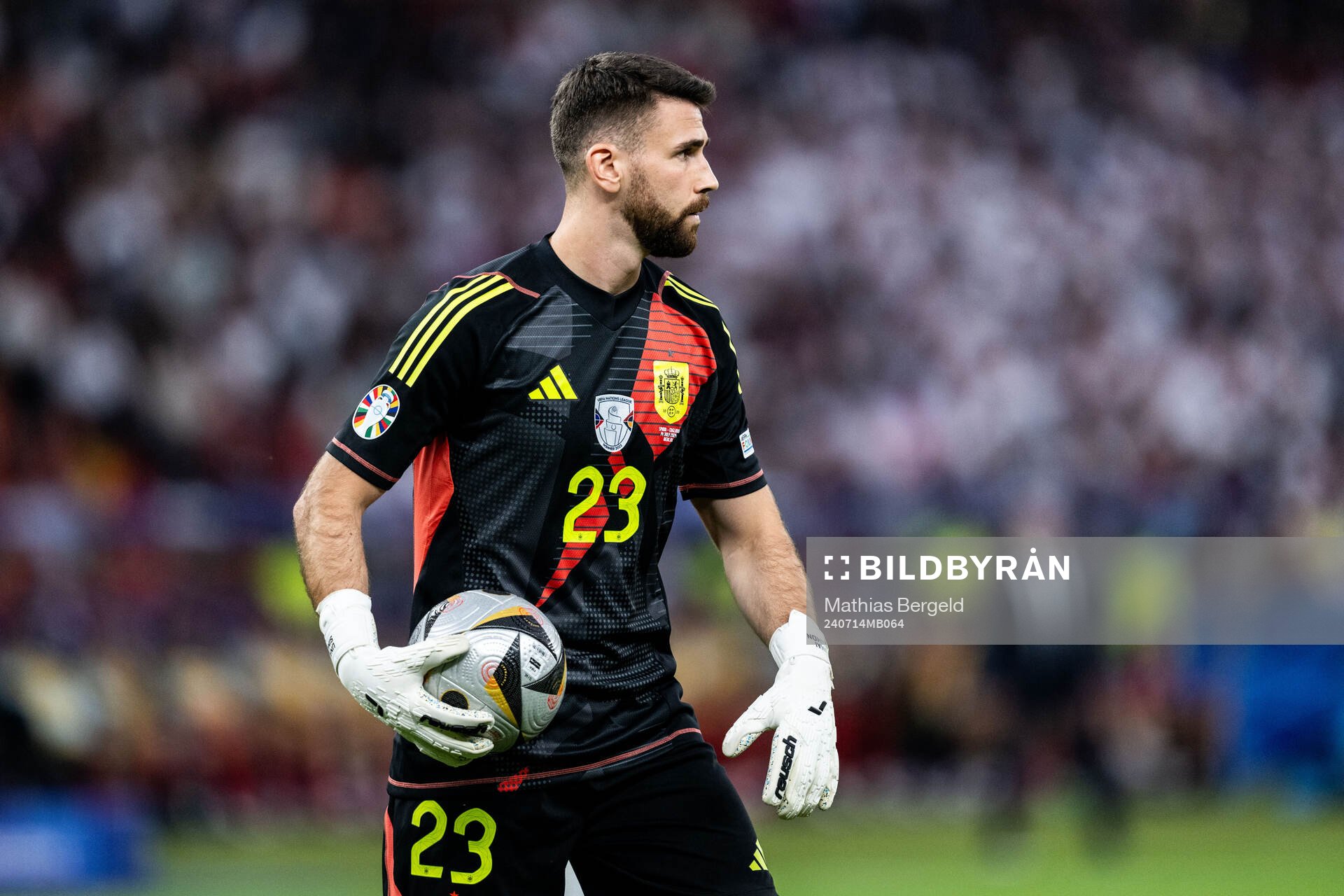 Goalkeeper Unai Simon Mendibil of Spain