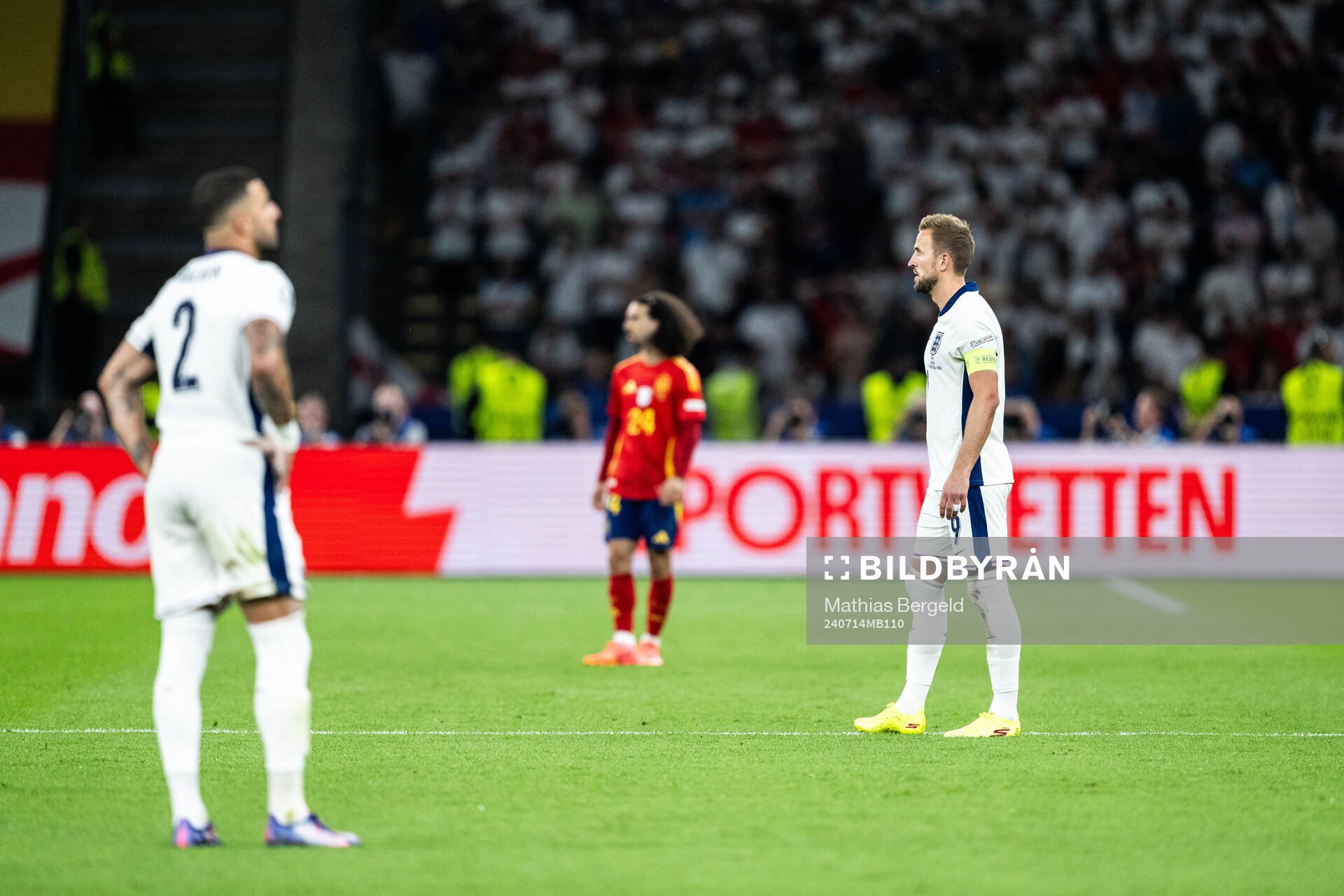 Harry Kane of England looks dejected