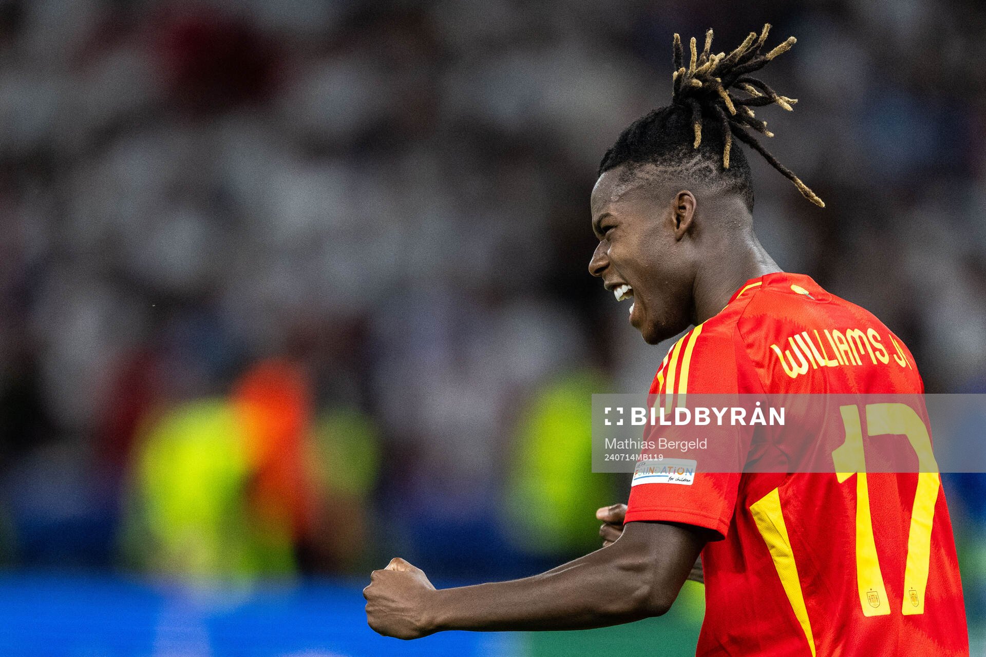 Nicholas Williams of Spain celebrates
