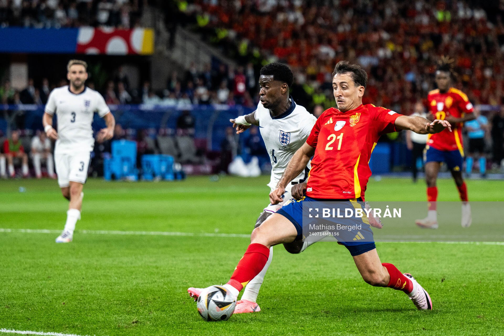 Mikel Oyarzabal of Spain scores the the game decisive goal