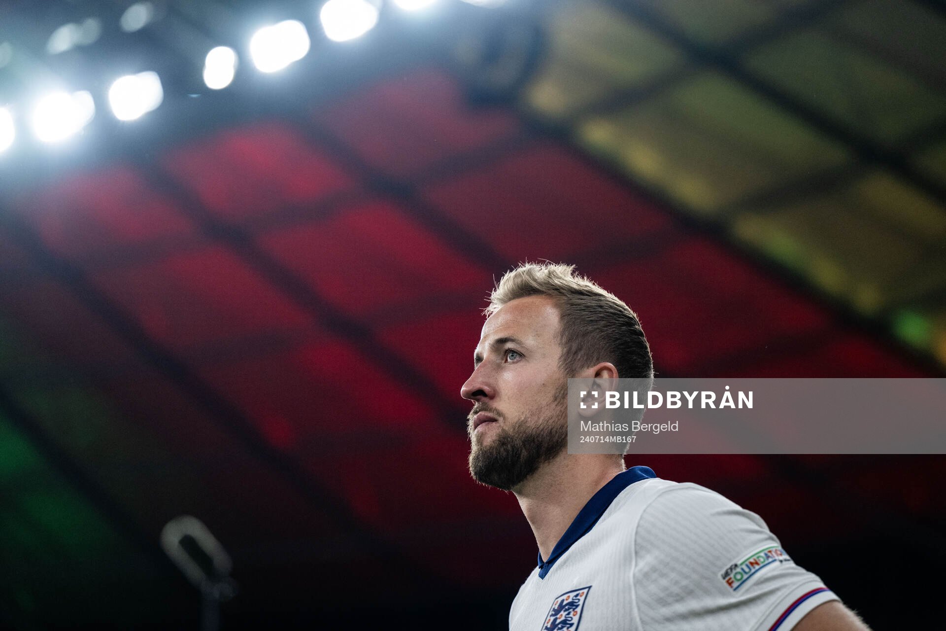 Harry Kane of England looks dejected