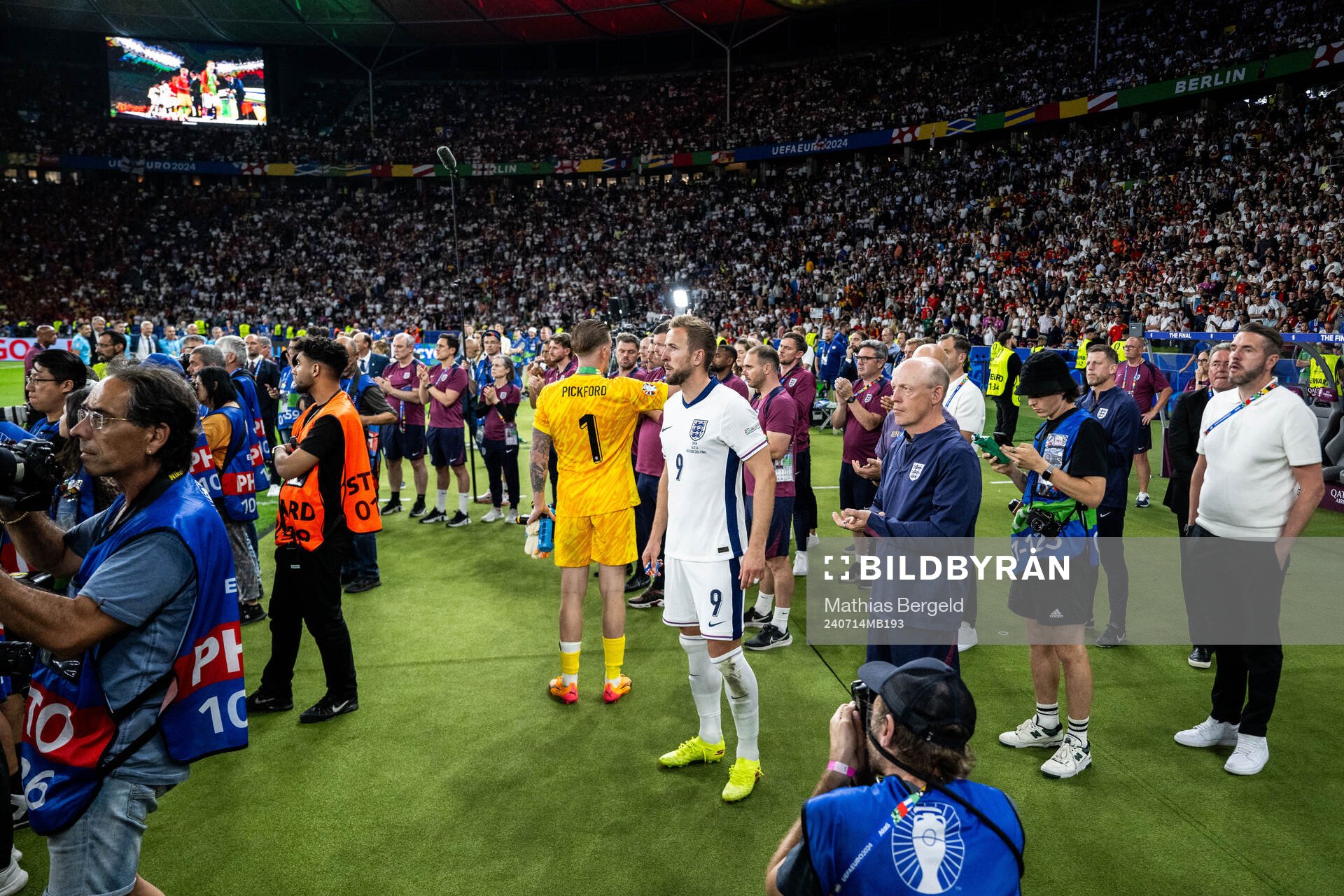 Harry Kane of England looks dejected