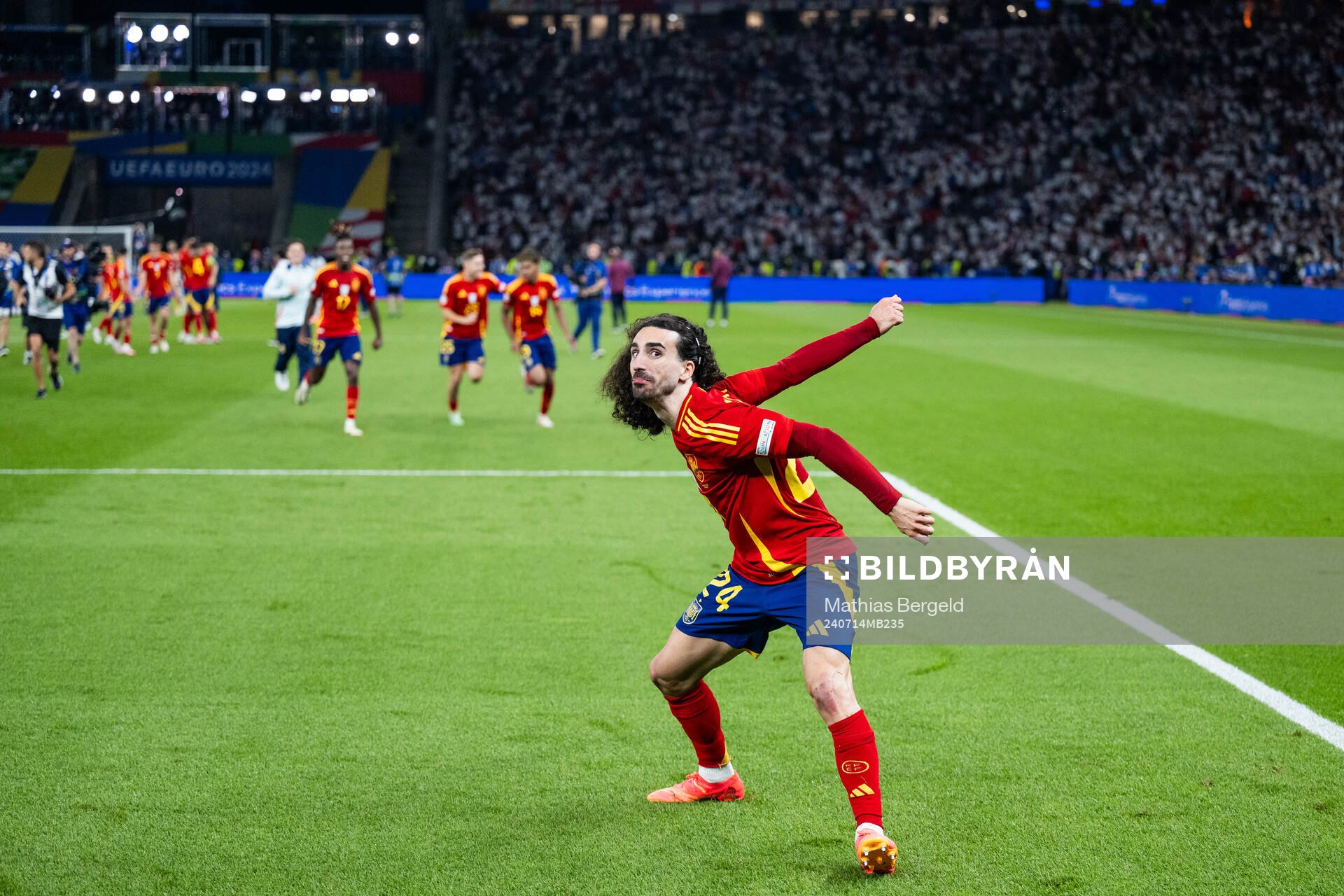 Marc Cucurella of Spain celebrates