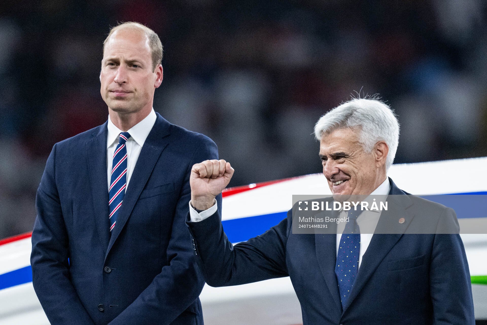 Prince William of Great Britain sees Pedro Rocha, President