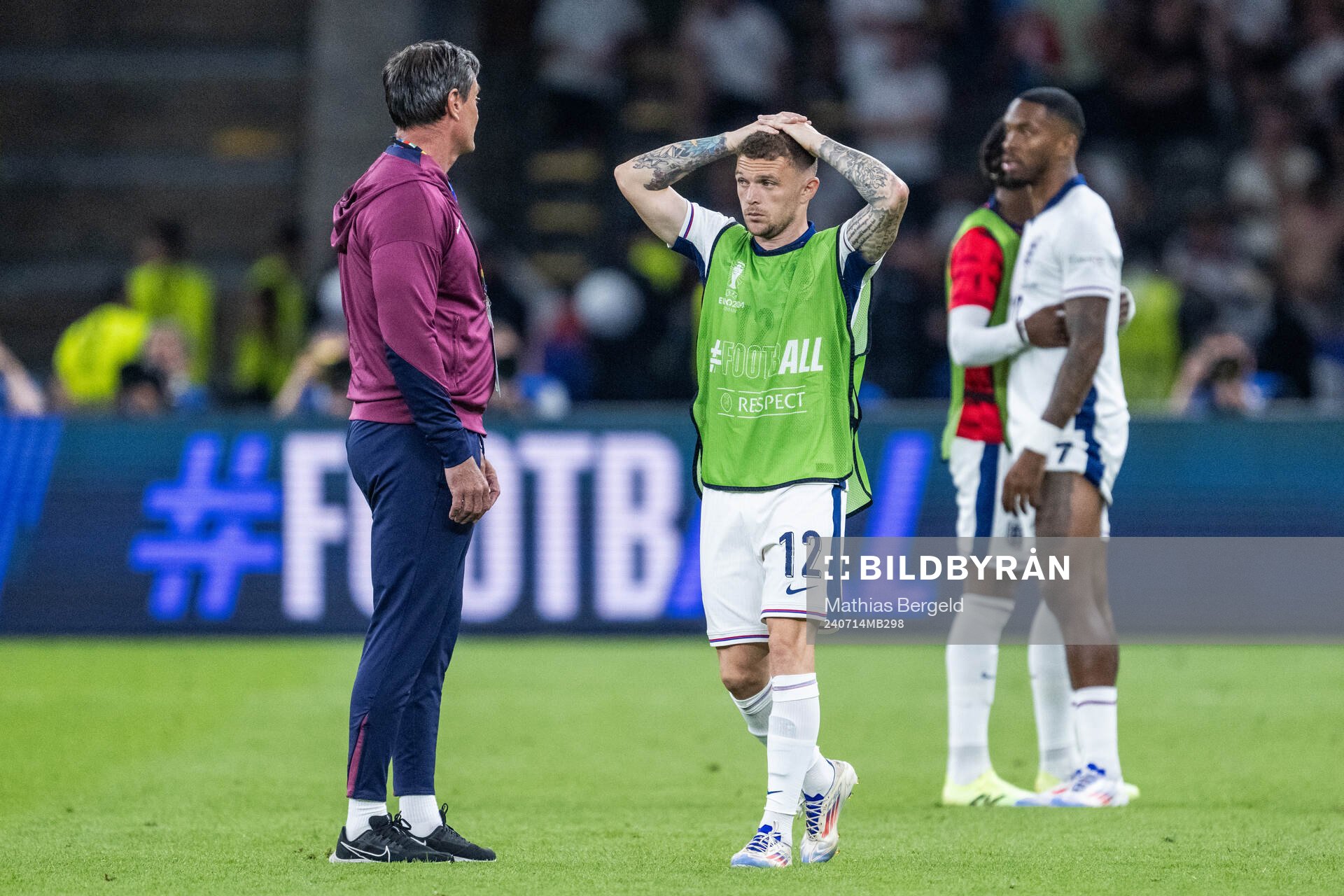 Kieran Trippier of England looks dejected