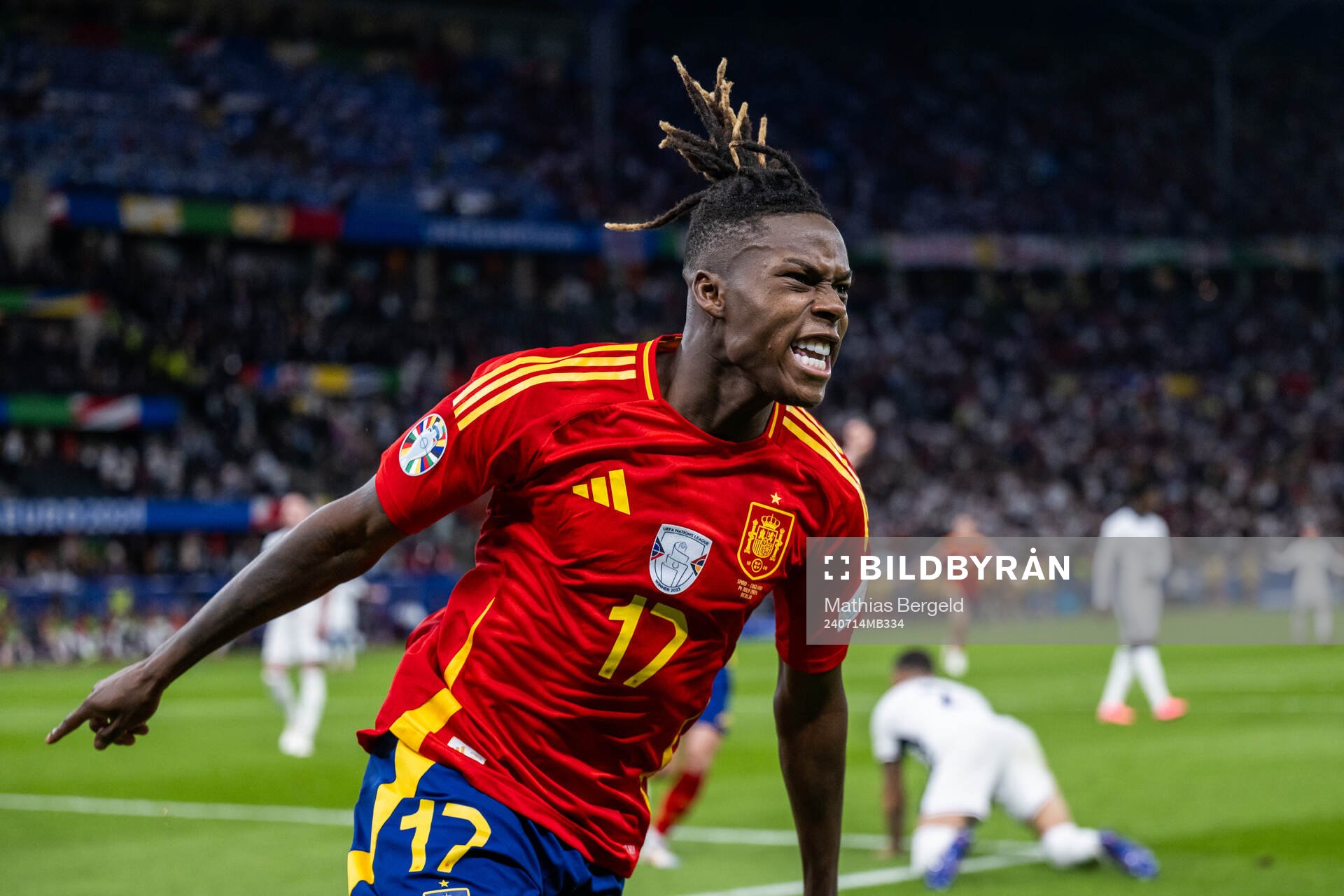 Nicholas Williams of Spain celebrates
