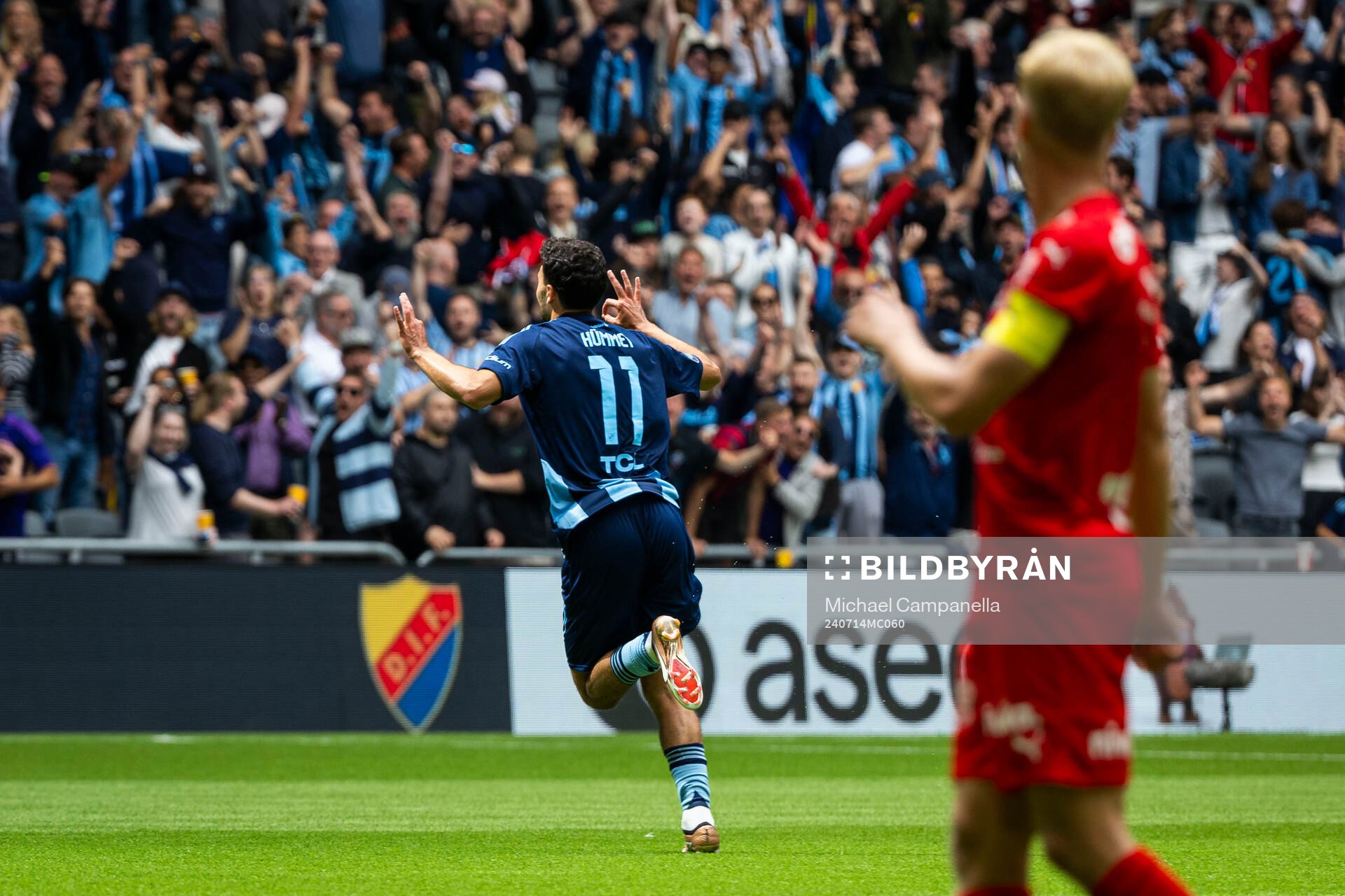 Djurgårdens Deniz Hummet  jublar