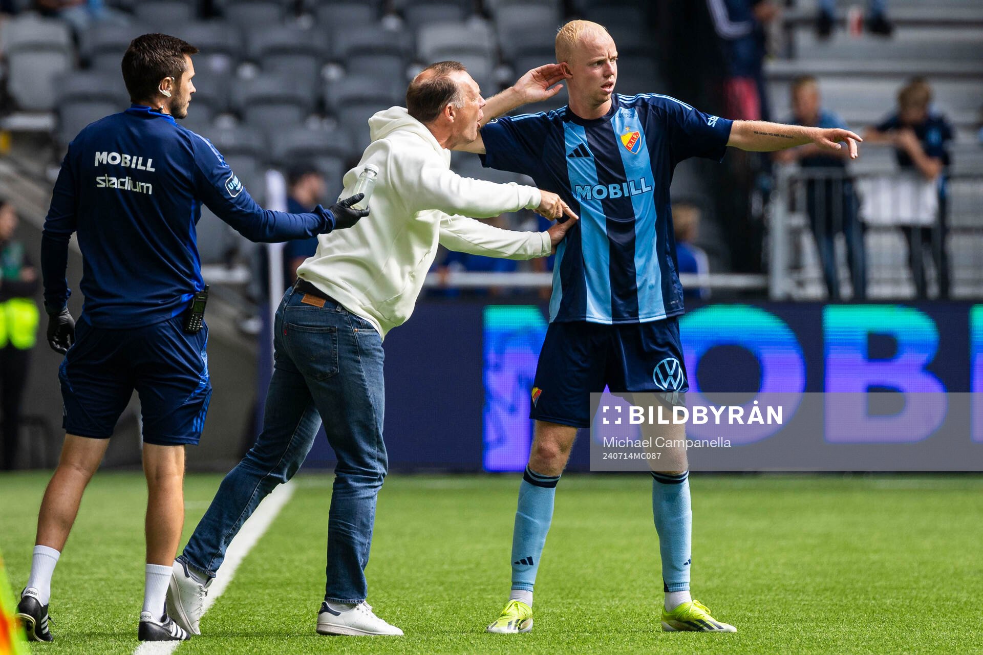 Djurgårdens tränare Kim Bergstrand och Peter Therkildsen
