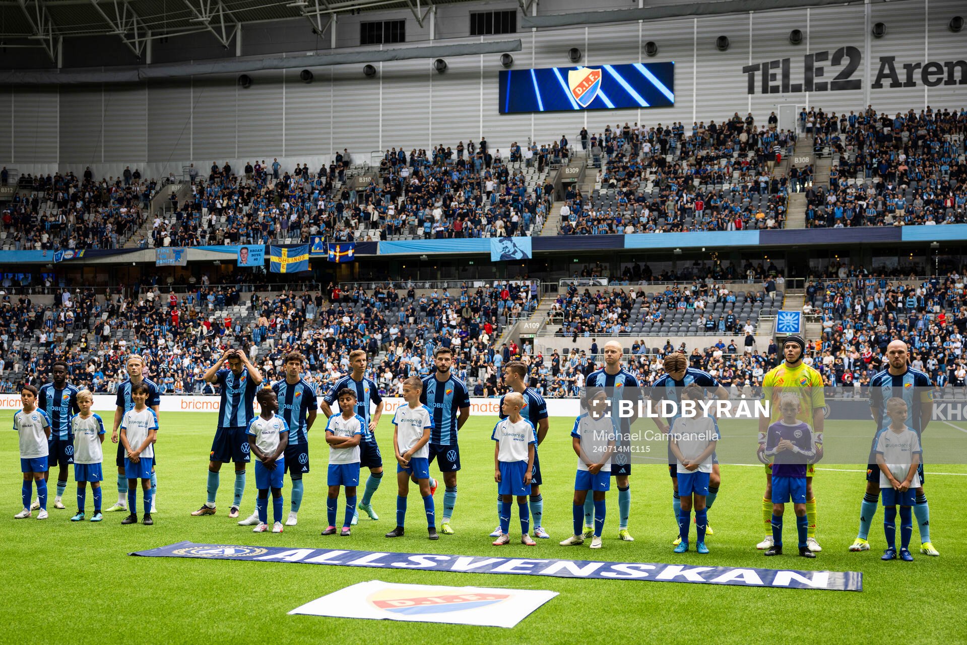 Djurgårdens spelarna i lineup