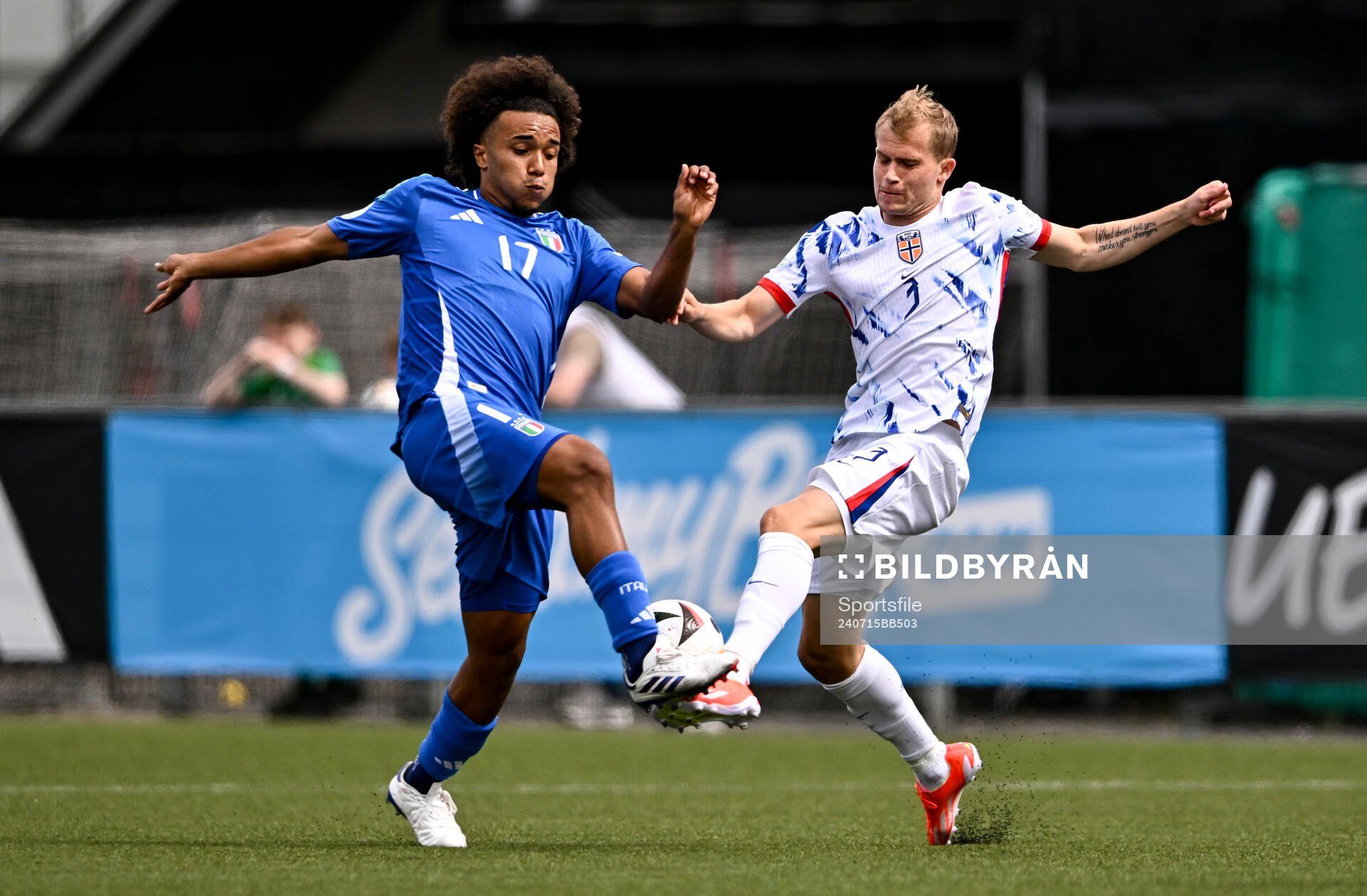 Aleksander Andresen of Norway in action against Aaron