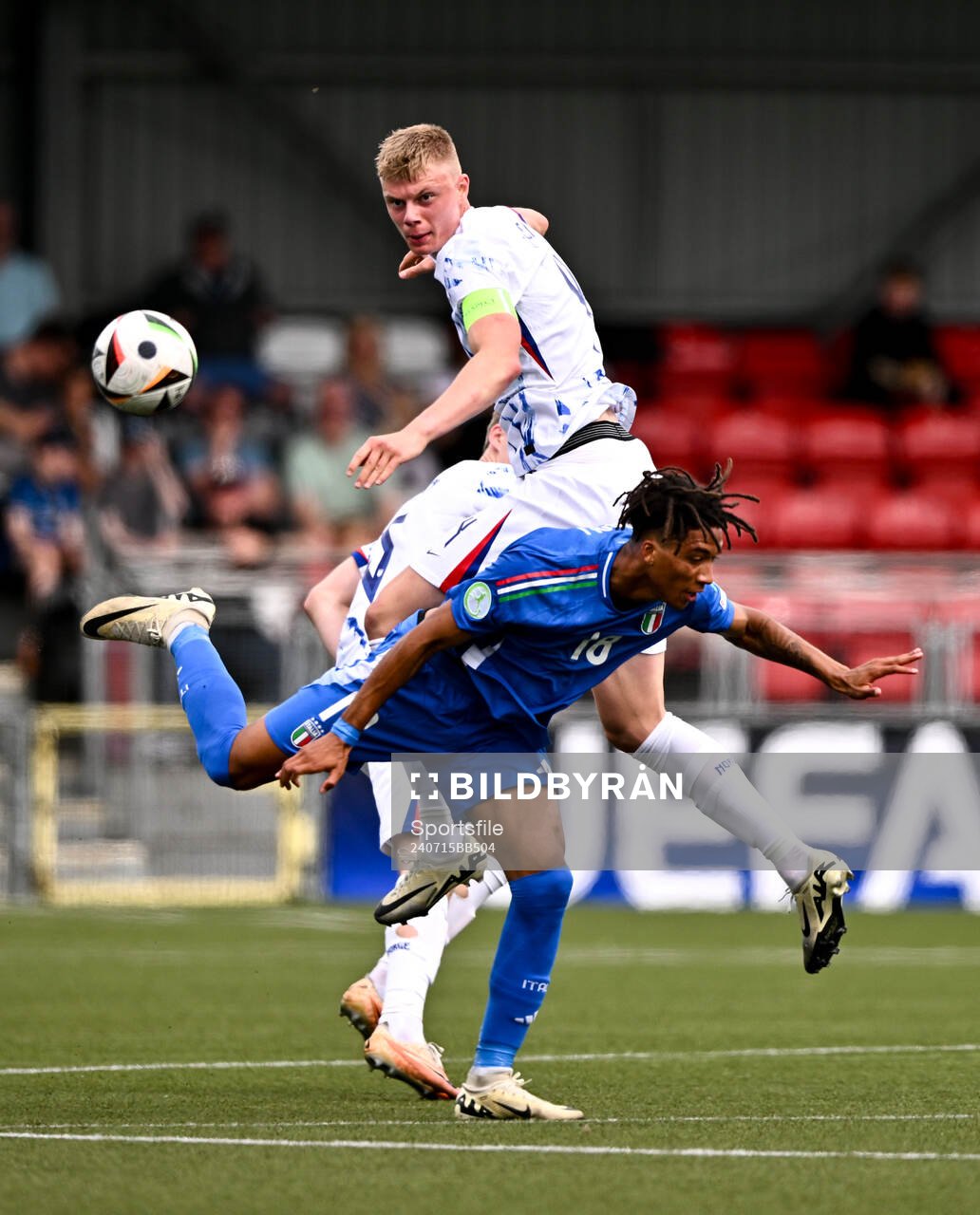 Simen Vatne Haram of Norway in action against Kevin Zeroli