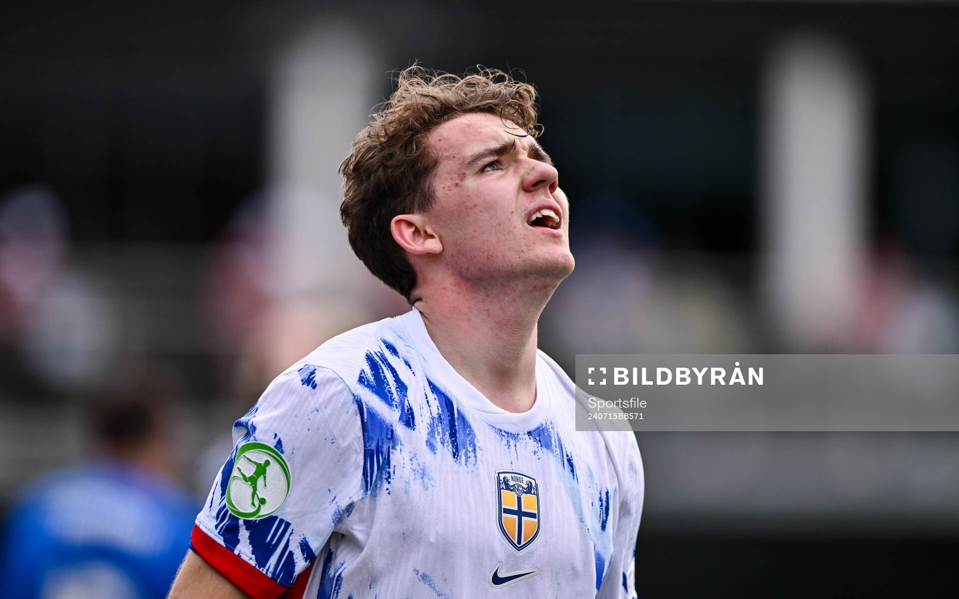 Edvin Austbø of Norway reacts