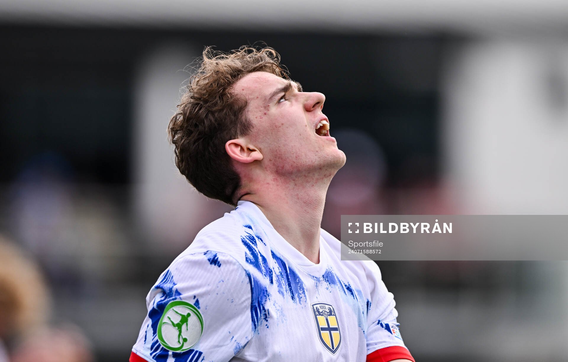 Edvin Austbø of Norway reacts