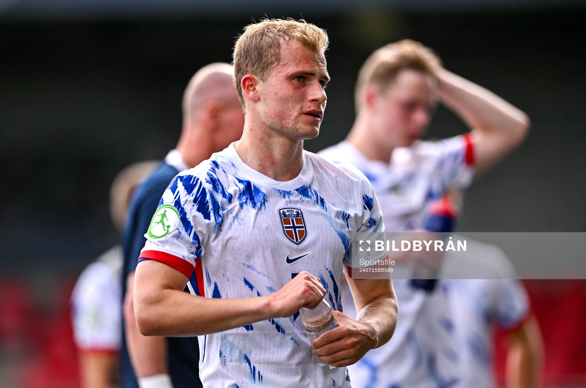 Aleksander Andresen of Norway reacts