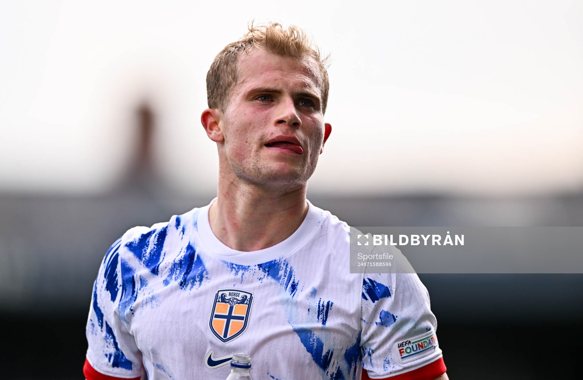Aleksander Andresen of Norway reacts