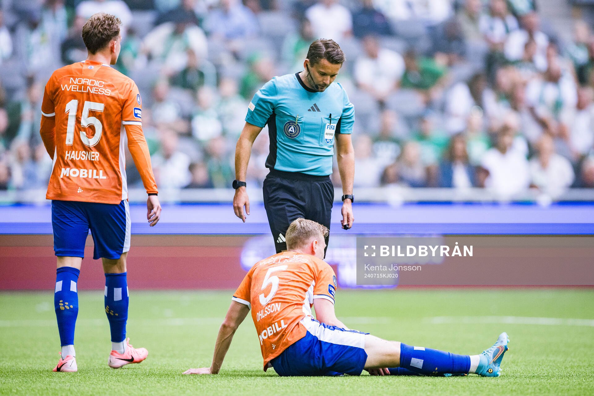IFK Göteborgs Sebastian Ohlsson under fotbollsmatchen i Allsvenskan mellan Hammarby och IFK Göteborg den 15 juli 2024 i Stockholm. 