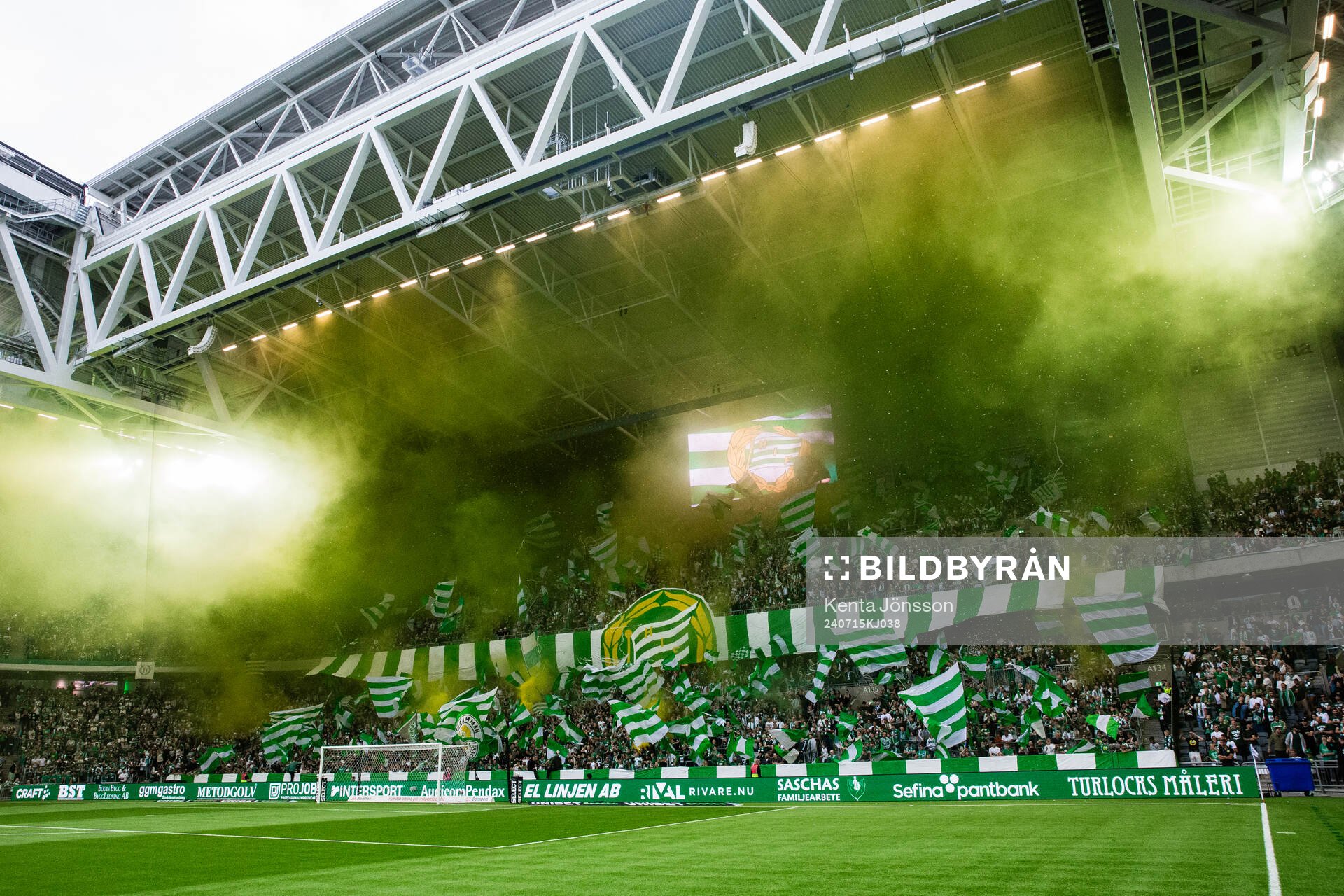 Hammarbys supportrar med tifo