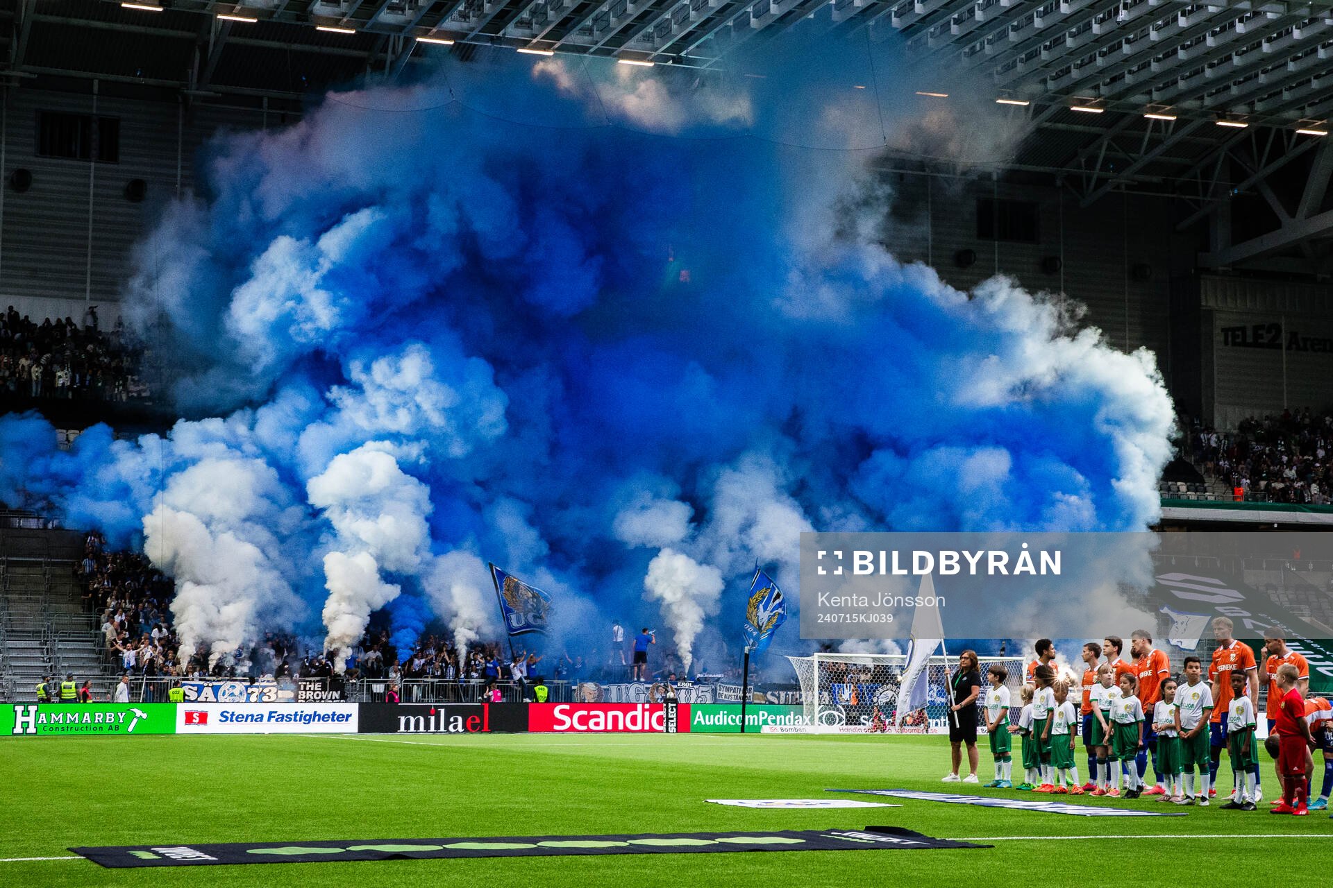 IFK Göteborgs supportrar med tifo