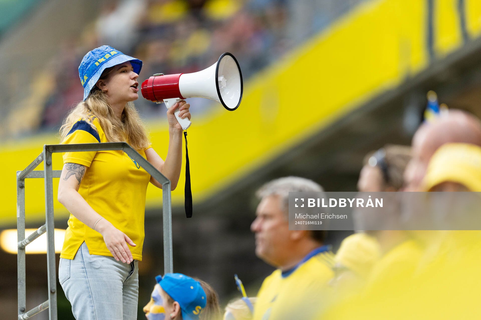 A swedish fan in the stands