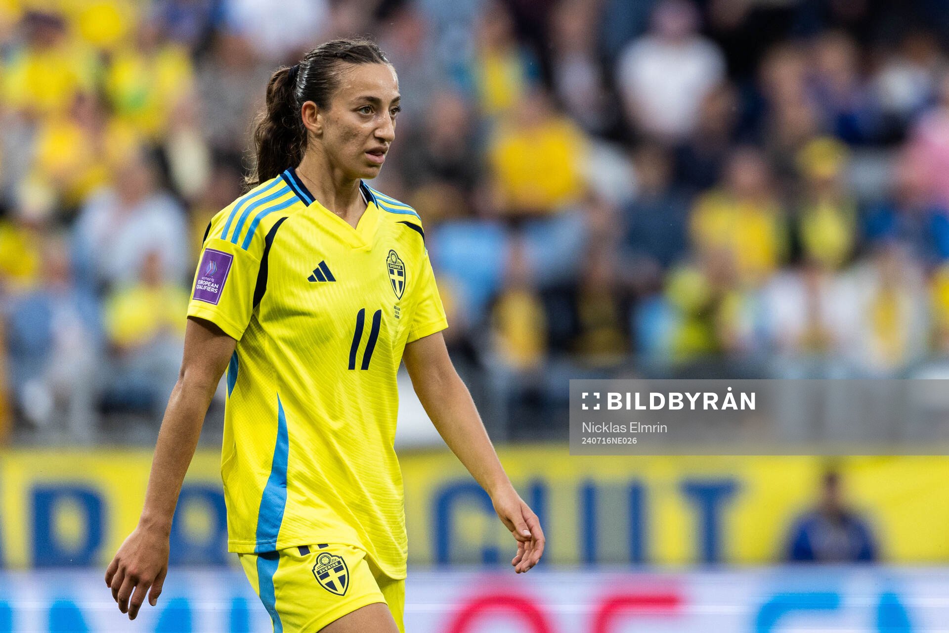 Rusul Rosa Kafaji of Sweden looks dejected