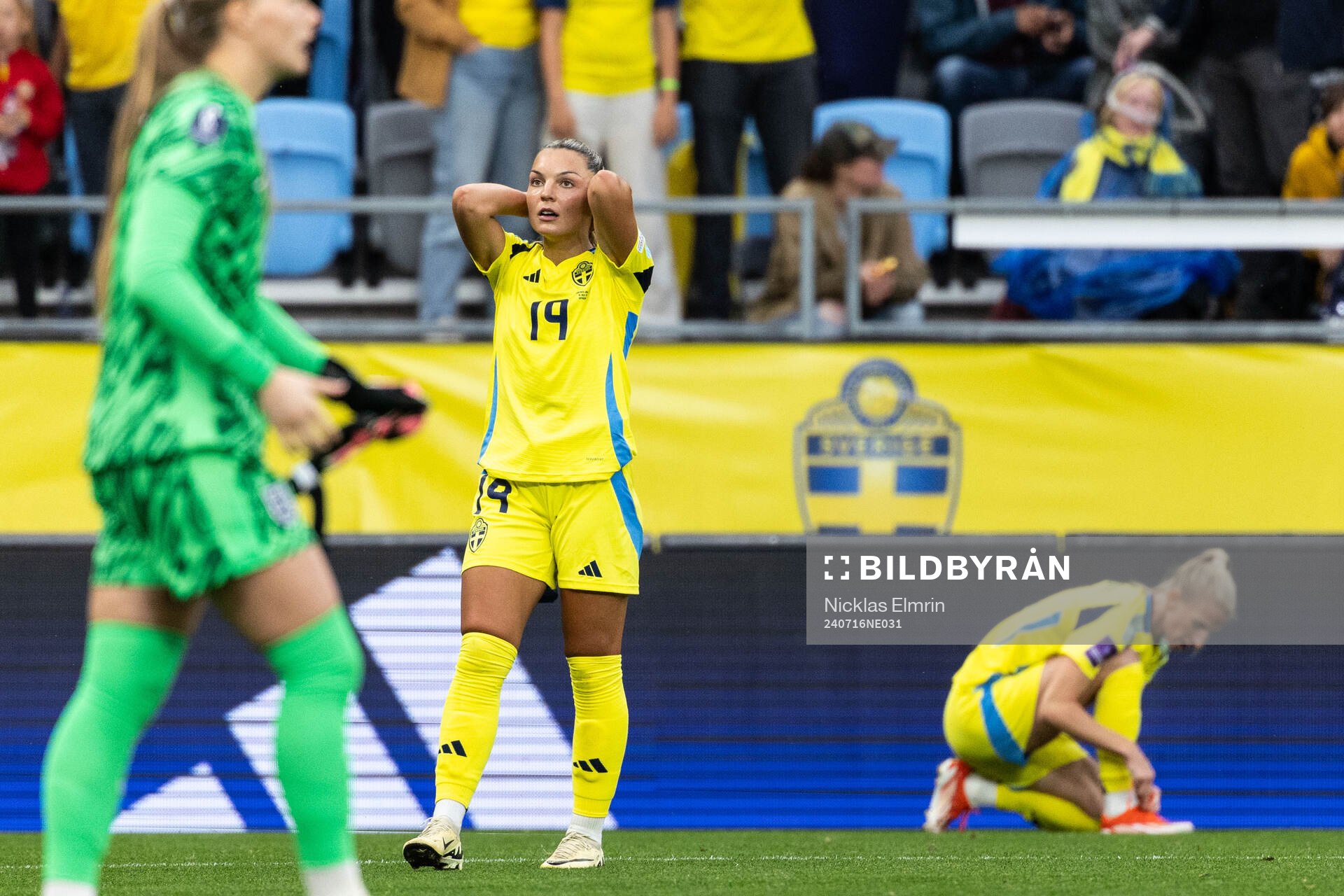 Johanna Rytting Kaneryd of Sweden looks dejected