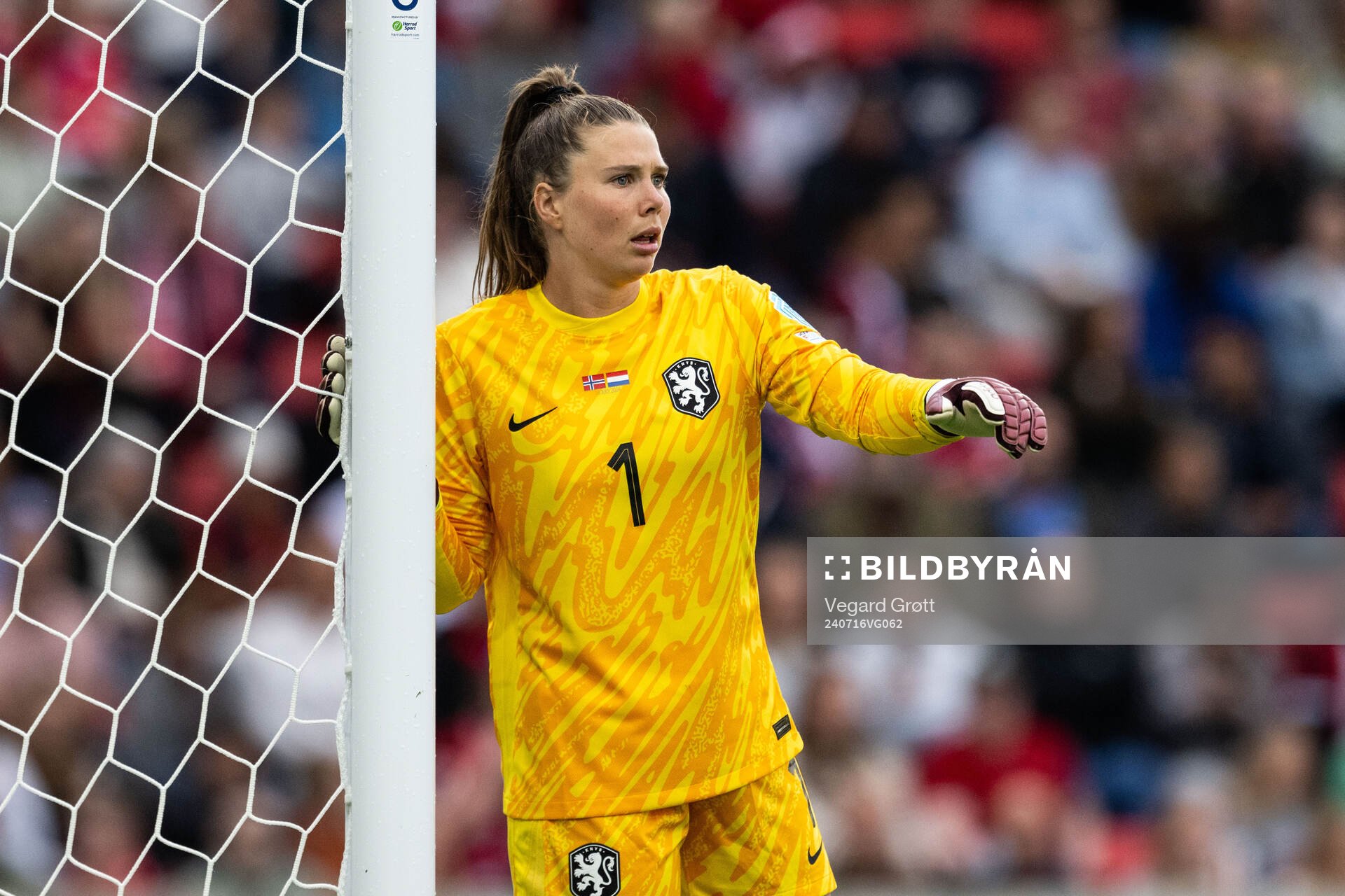 Goalkeeper Lize Kop of Netherlands