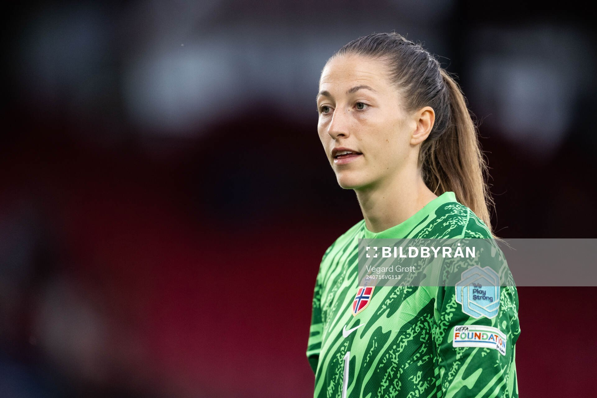 Goalkeeper Cecilie Fiskerstrand of Norway