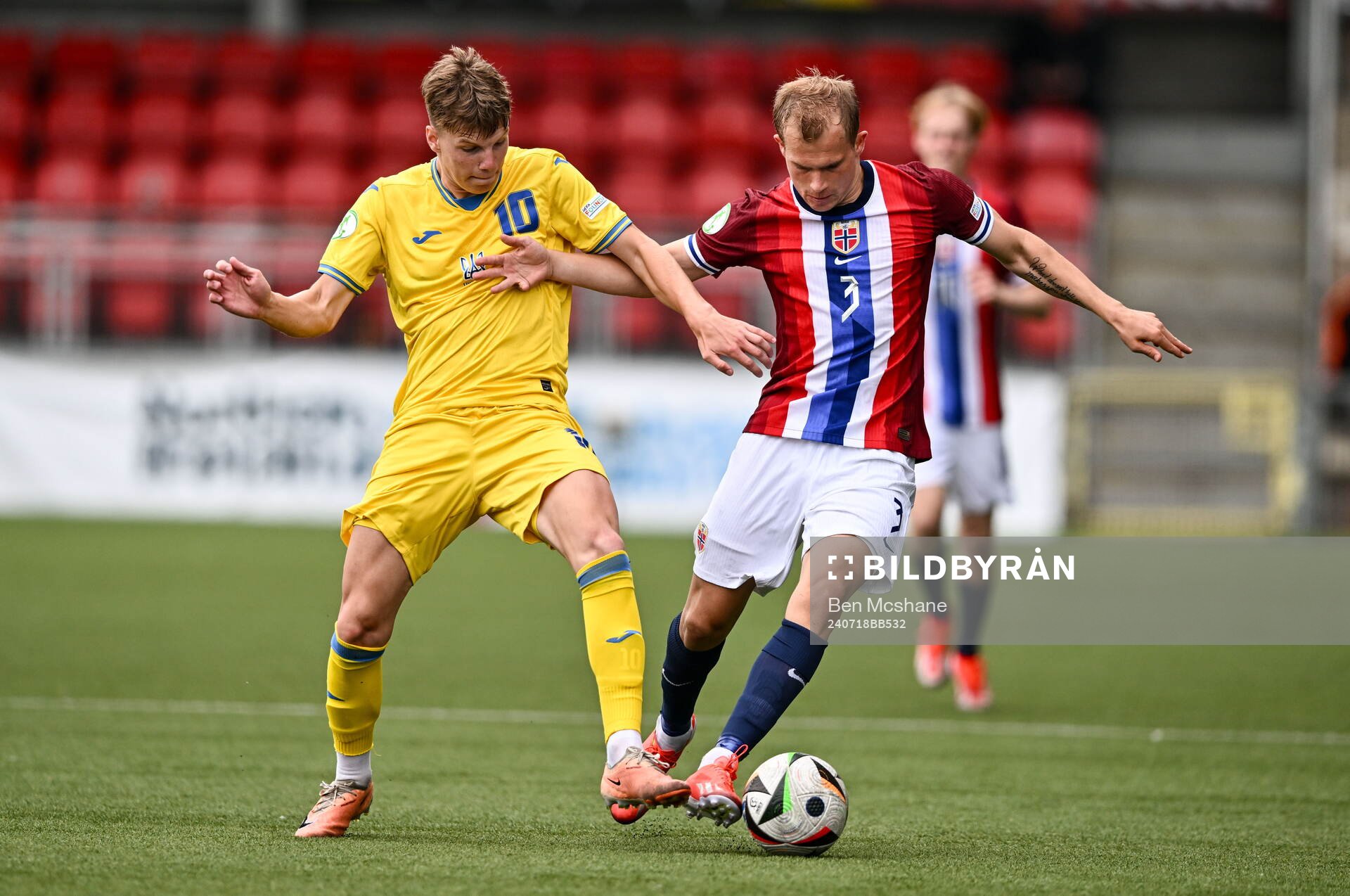 Aleksander Andresen of Norway in action against Andrii